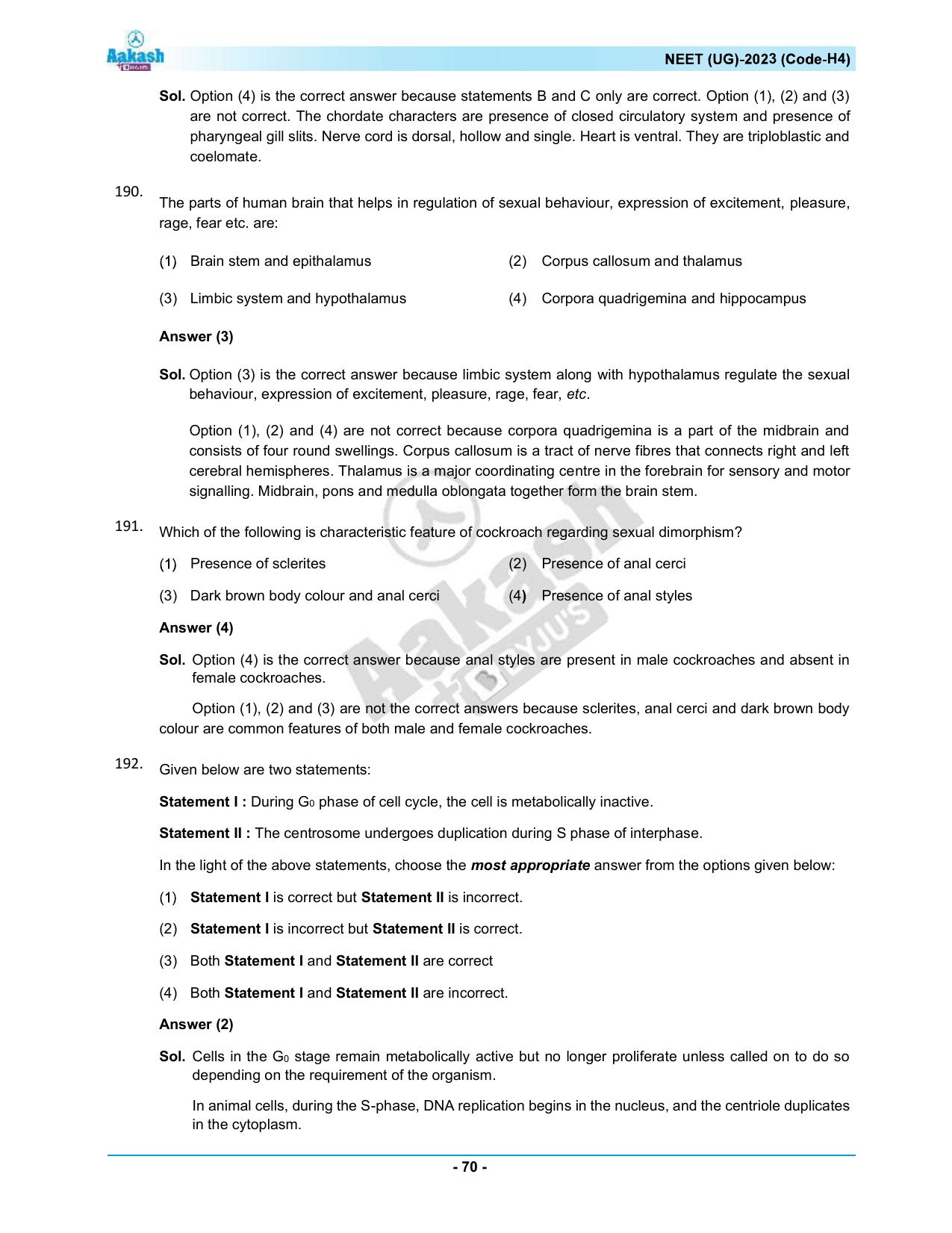 NEET 2023 Question Paper H4 - Page 70