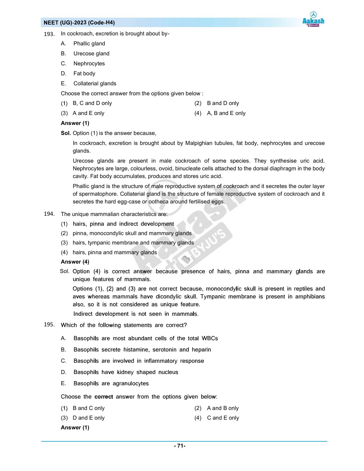 NEET 2023 Question Paper H4 - Page 71