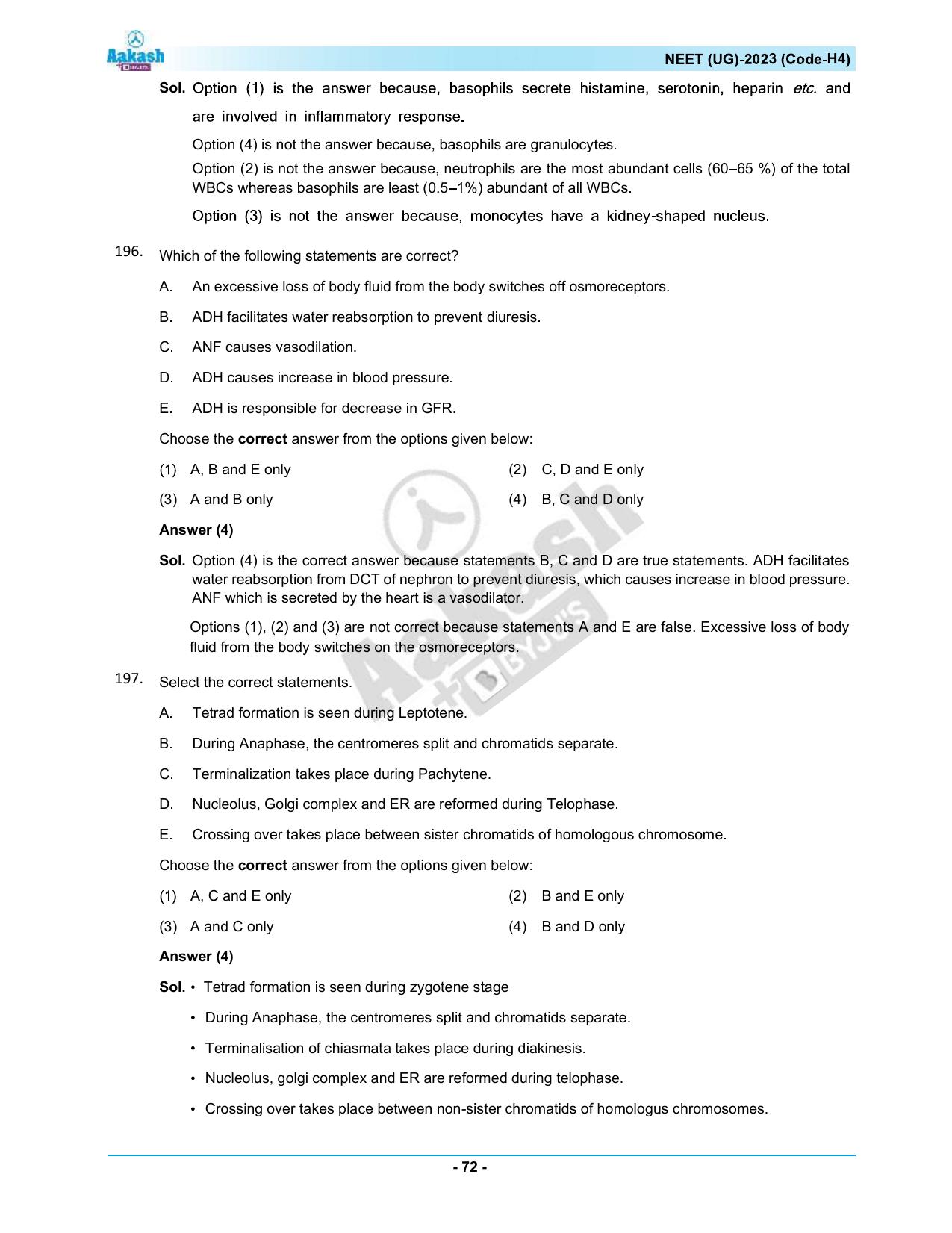 NEET 2023 Question Paper H4 - Page 72