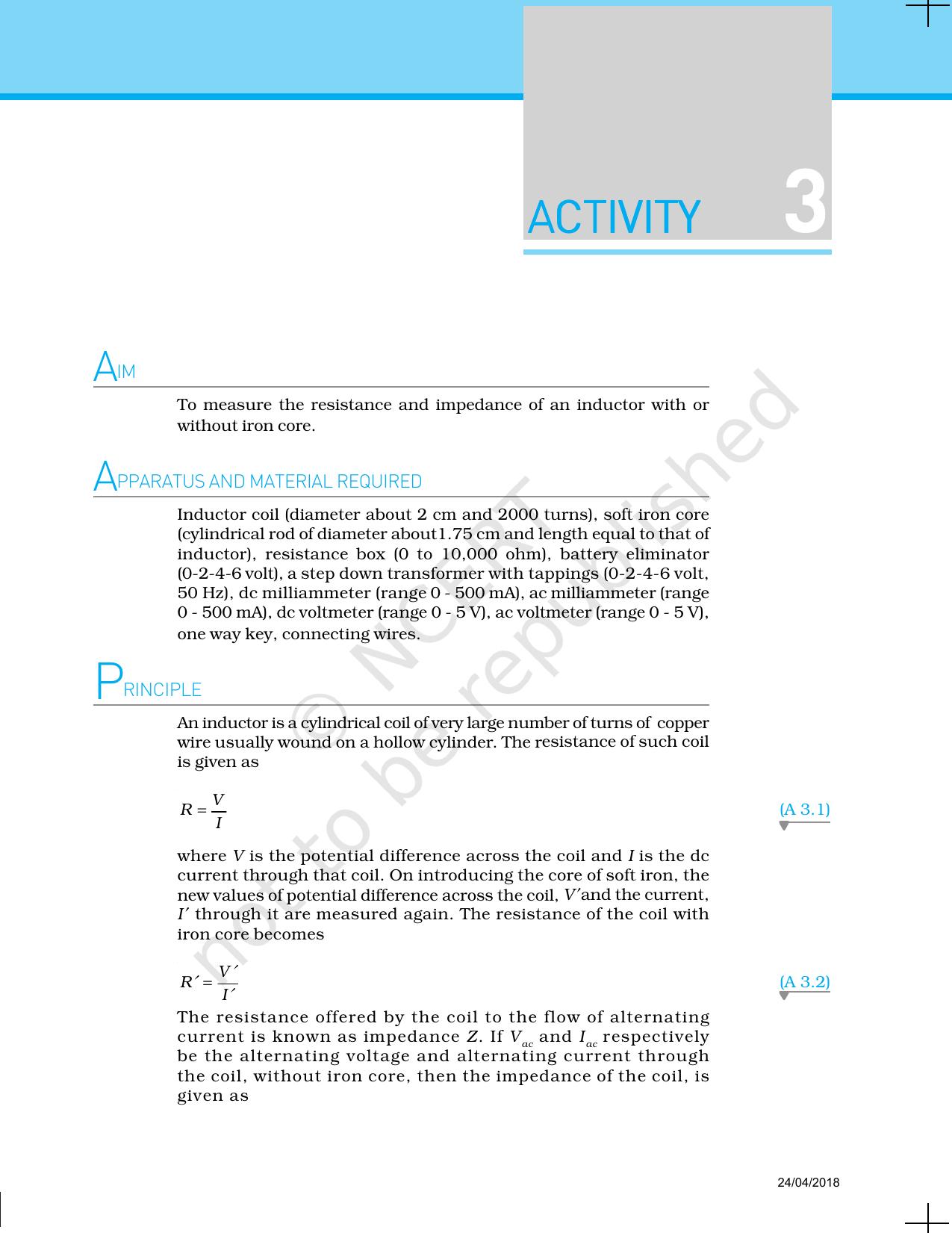 NCERT Laboratory Manuals for Class XII Physics - Activities 1 to 6 - Page 7