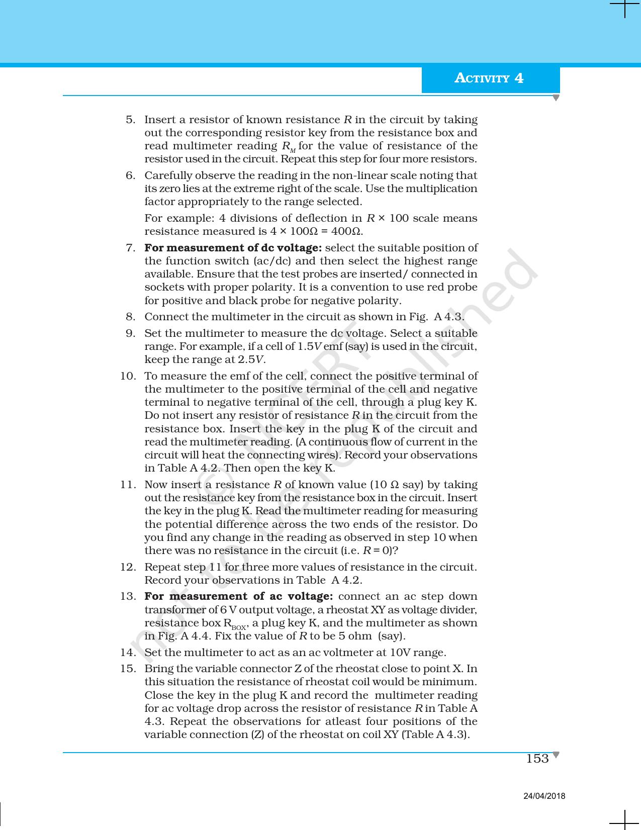 NCERT Laboratory Manuals for Class XII Physics - Activities 1 to 6 - Page 15