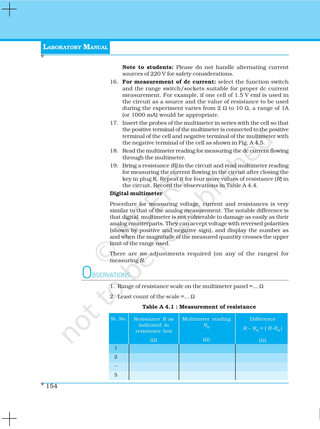 NCERT Laboratory Manuals for Class XII Physics - Activities 1 to 6 - Page 16