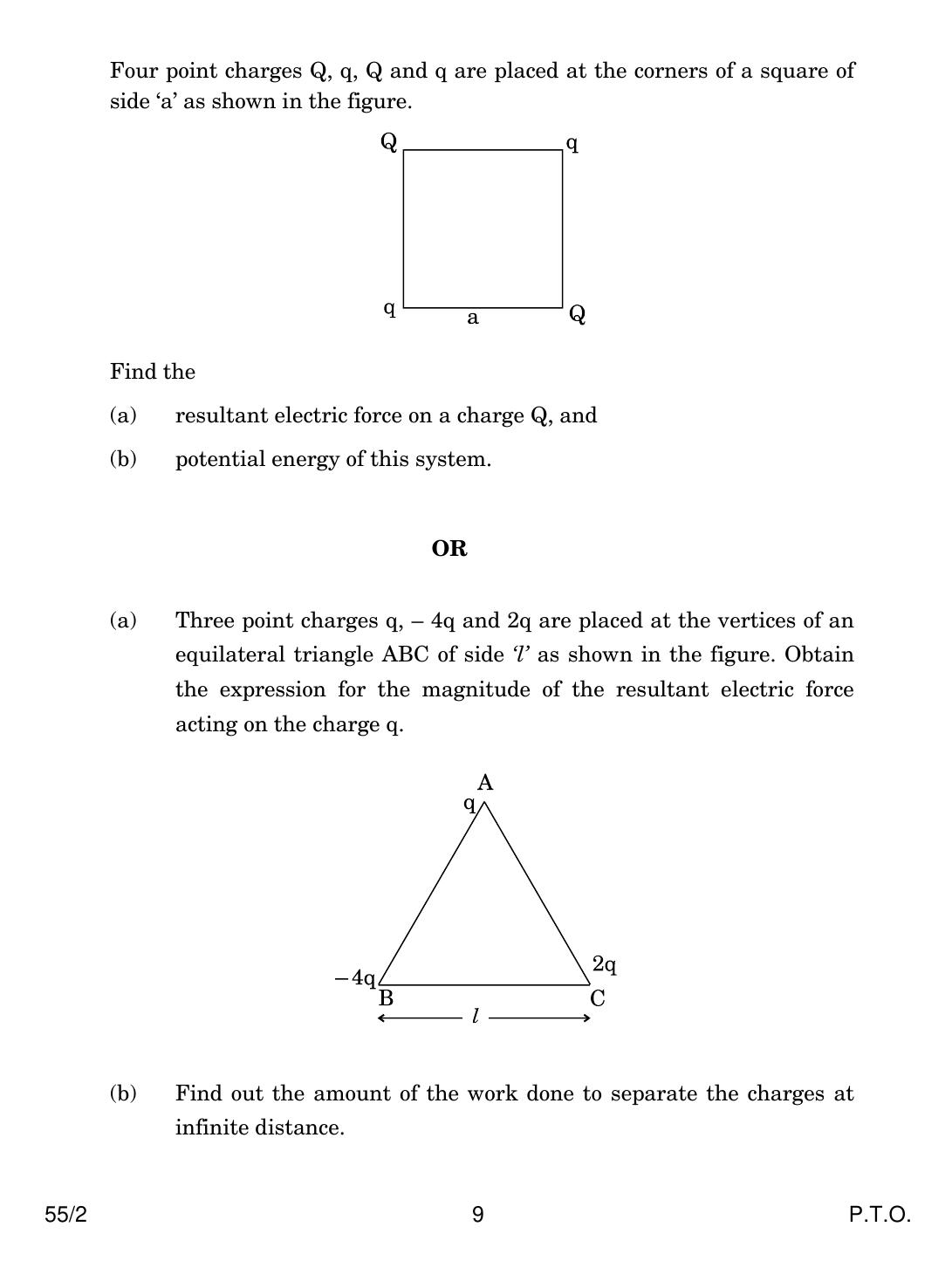 CBSE Class 12 55-2 PHYSICS 2018 Question Paper - Page 9