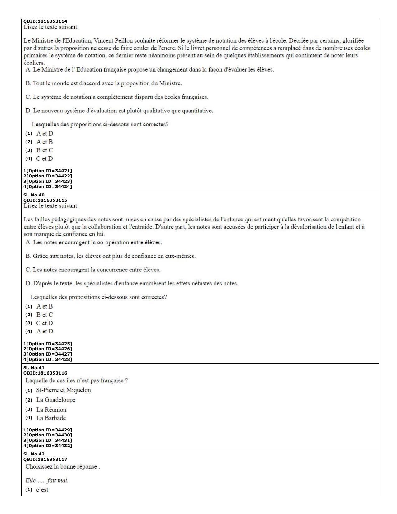 CUET (PG) 2022: PGQP-60 French (10-09-2022) Question Paper - Page 13