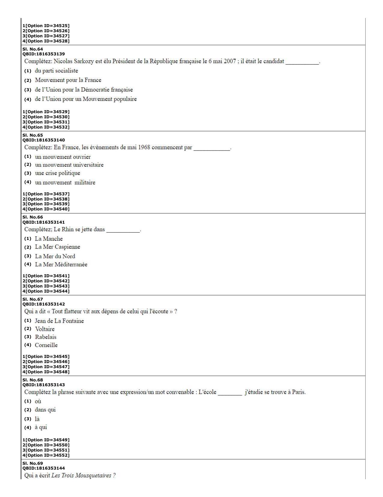 CUET (PG) 2022: PGQP-60 French (10-09-2022) Question Paper - Page 18