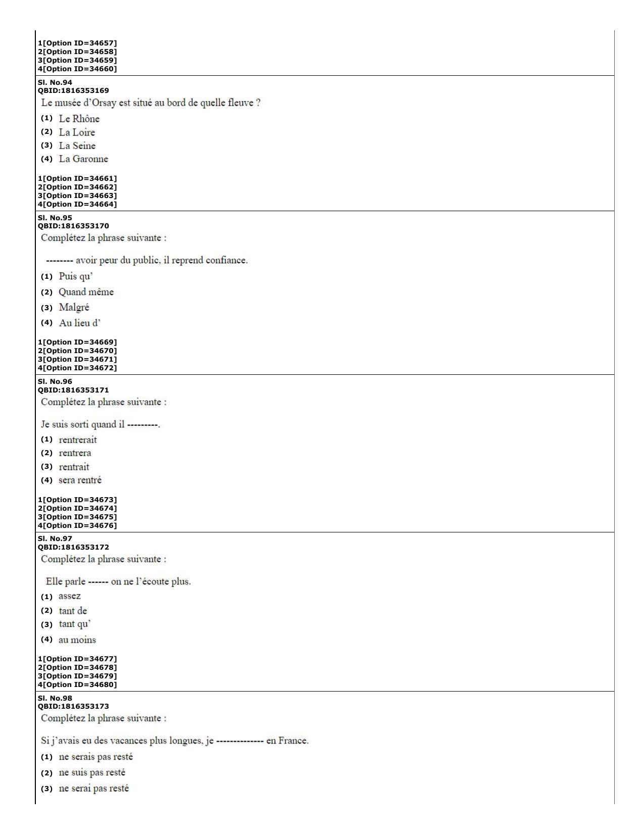 CUET (PG) 2022: PGQP-60 French (10-09-2022) Question Paper - Page 24