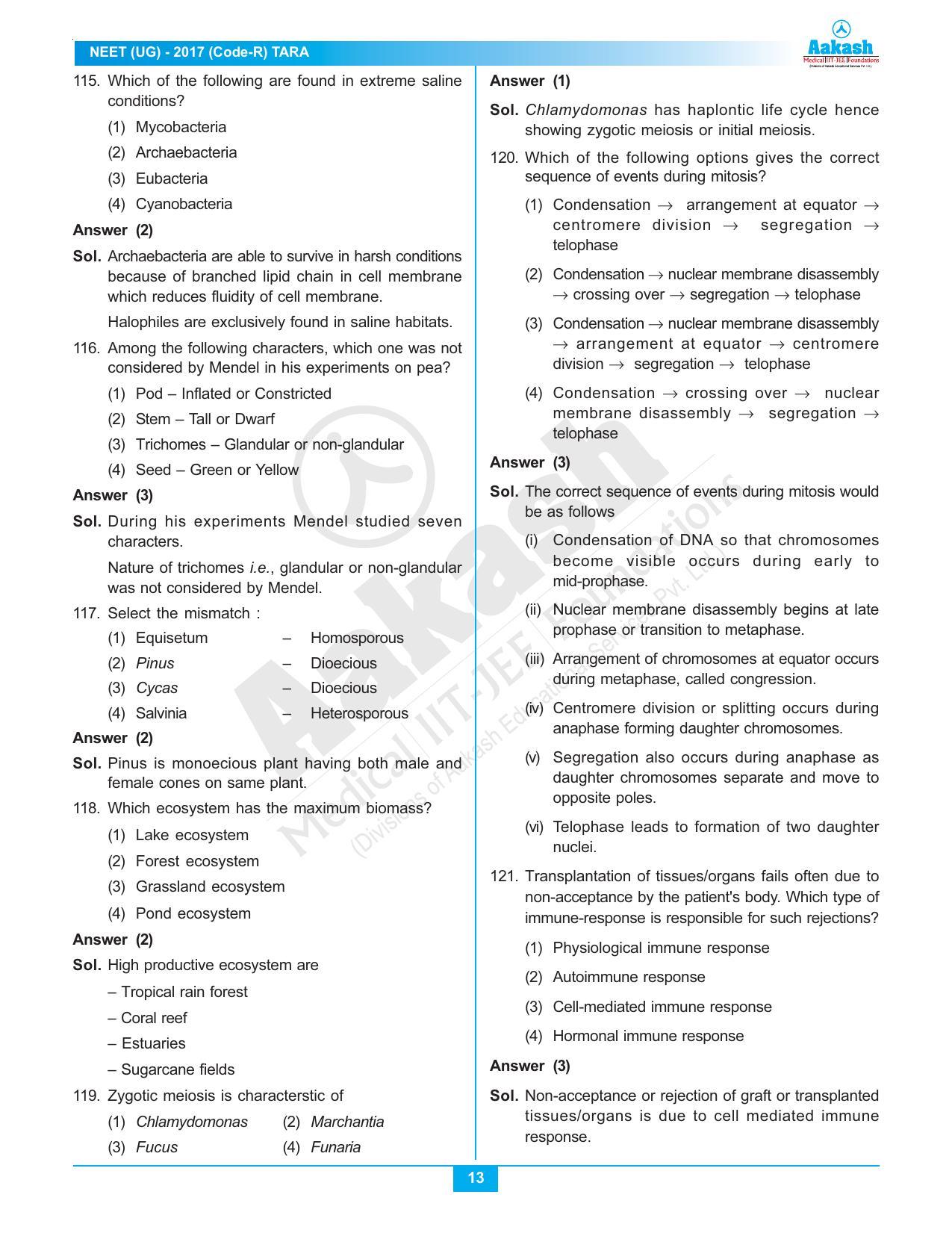  NEET Code R 2017 Answer & Solutions - Page 24
