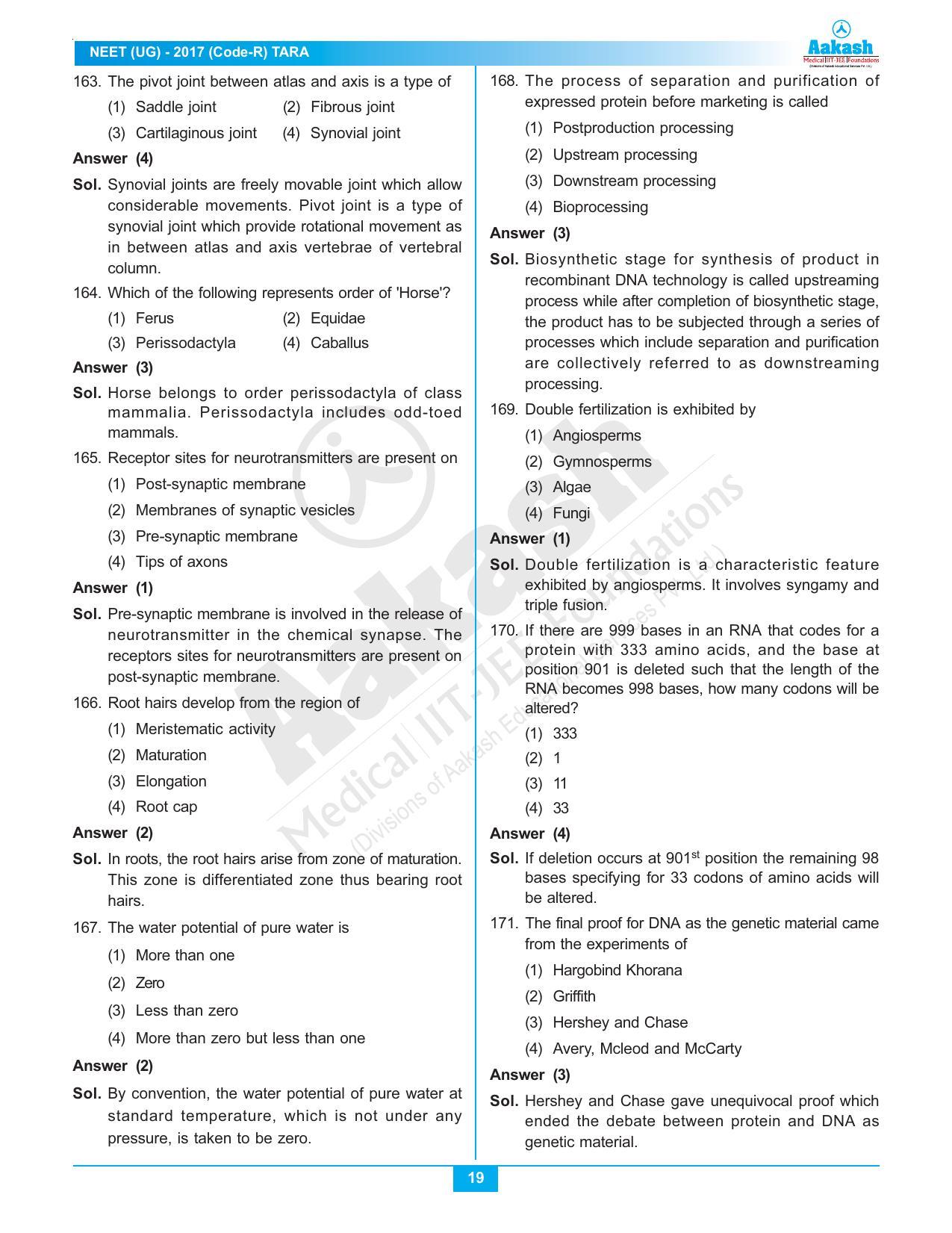  NEET Code R 2017 Answer & Solutions - Page 30
