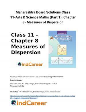 Maharashtra Board Solutions Class 11-Arts & Science Maths (Part 1): Chapter 8- Measures of Dispersion