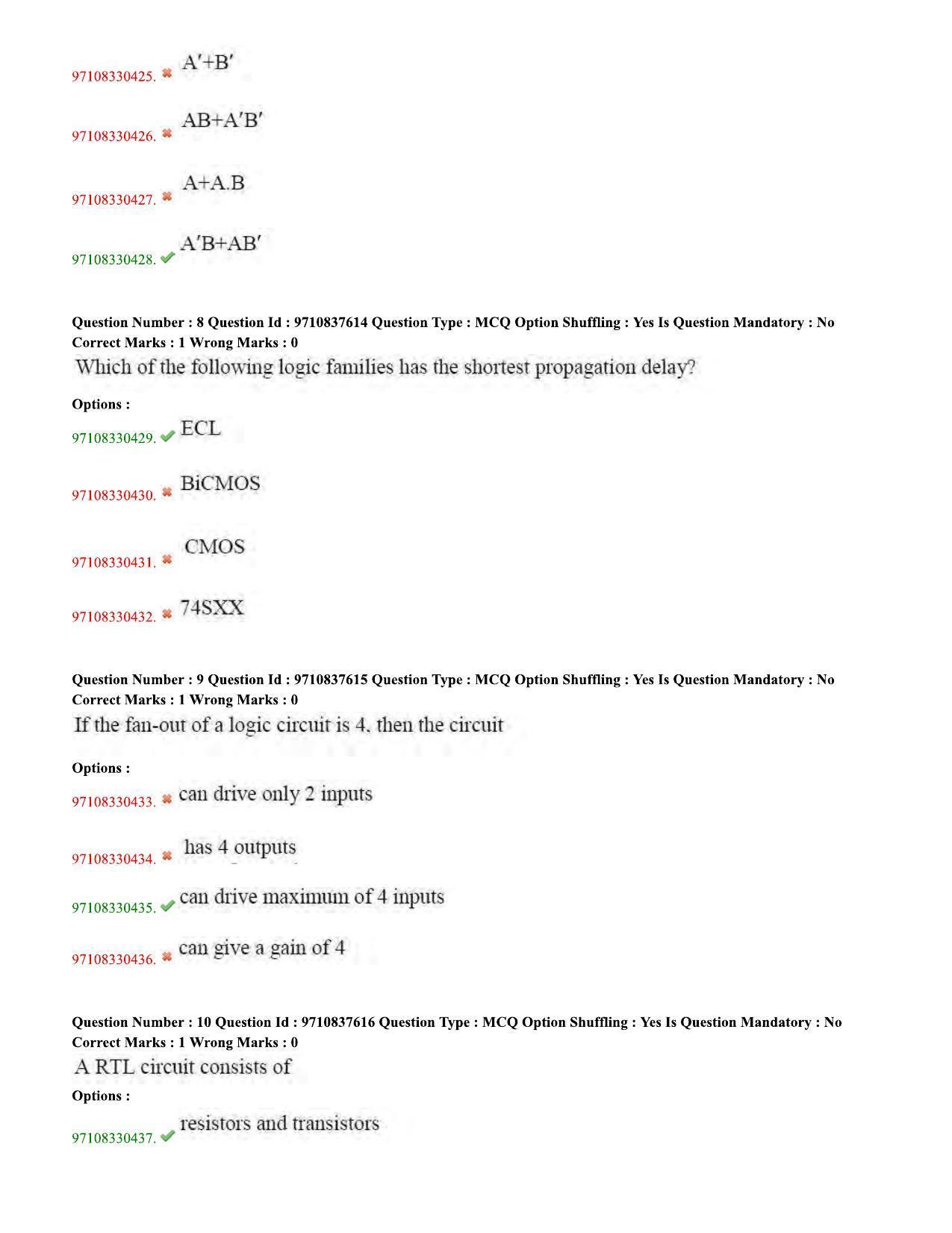 TS CPGET 2020 M.Sc. Electronics (Shift 1) Question Paper with Answer Key - Page 4