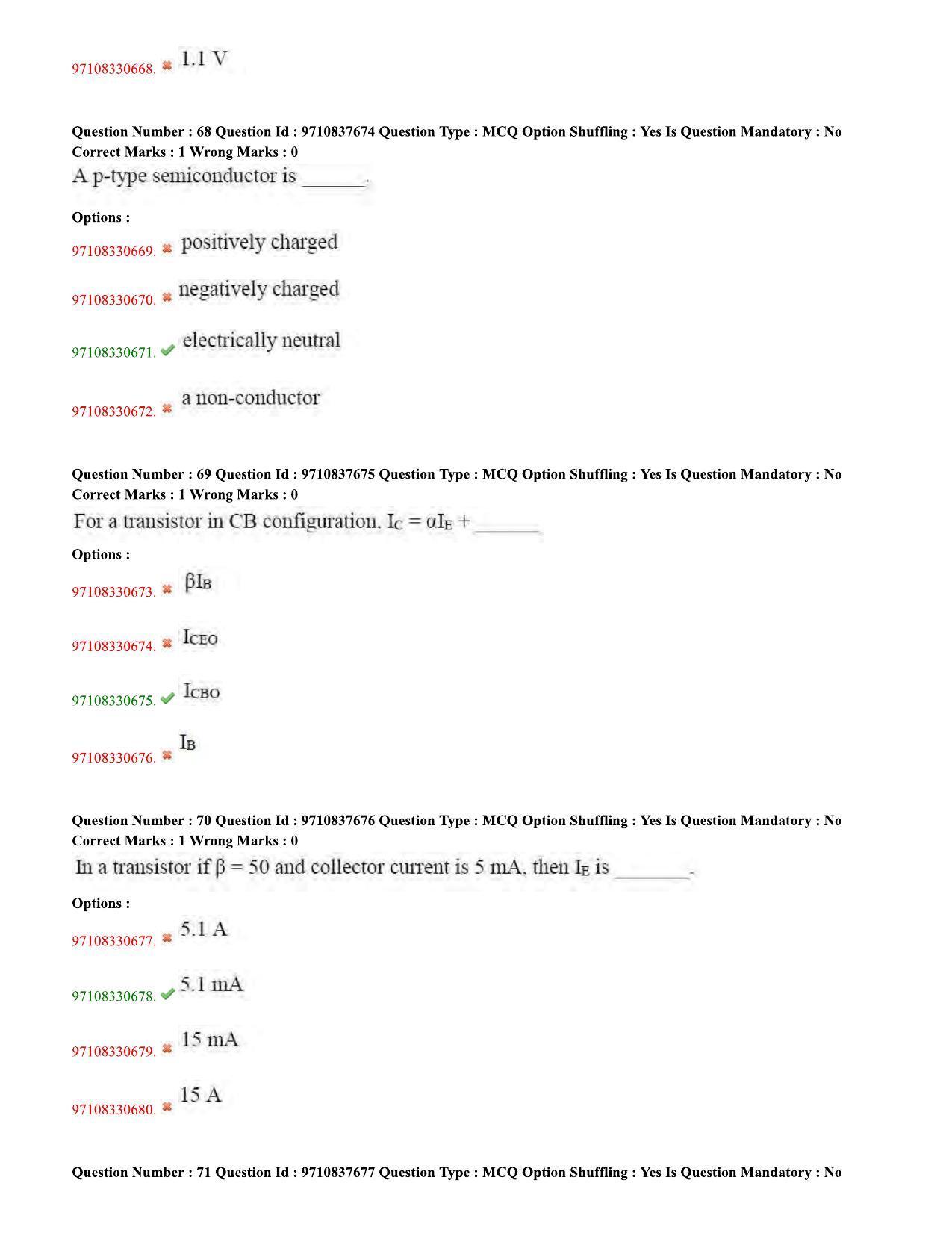 TS CPGET 2020 M.Sc. Electronics (Shift 1) Question Paper with Answer Key - Page 25