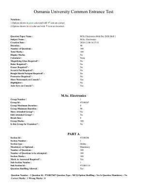 TS CPGET 2020 M.Sc. Electronics (Shift 1) Question Paper with Answer Key
