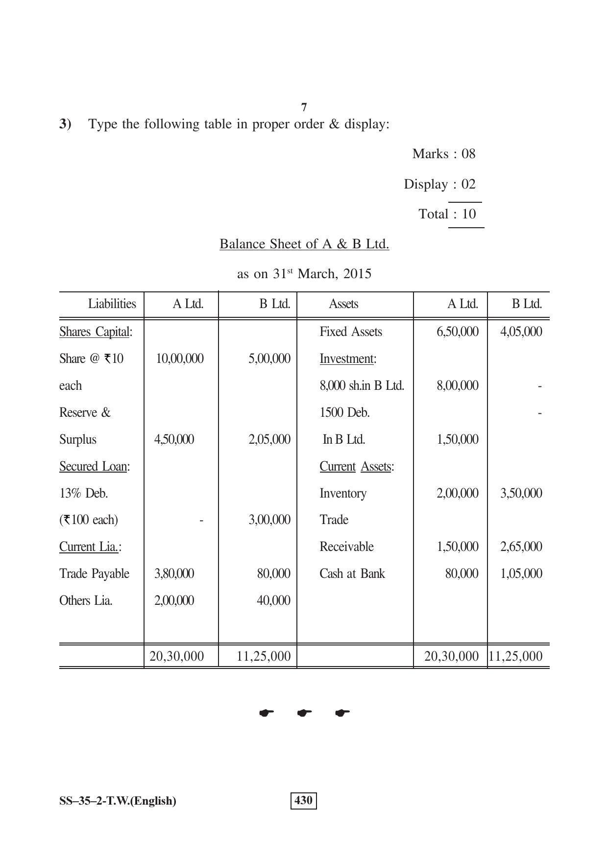 Class 12 2016 Typewriting English RBSE Question Paper - Page 7