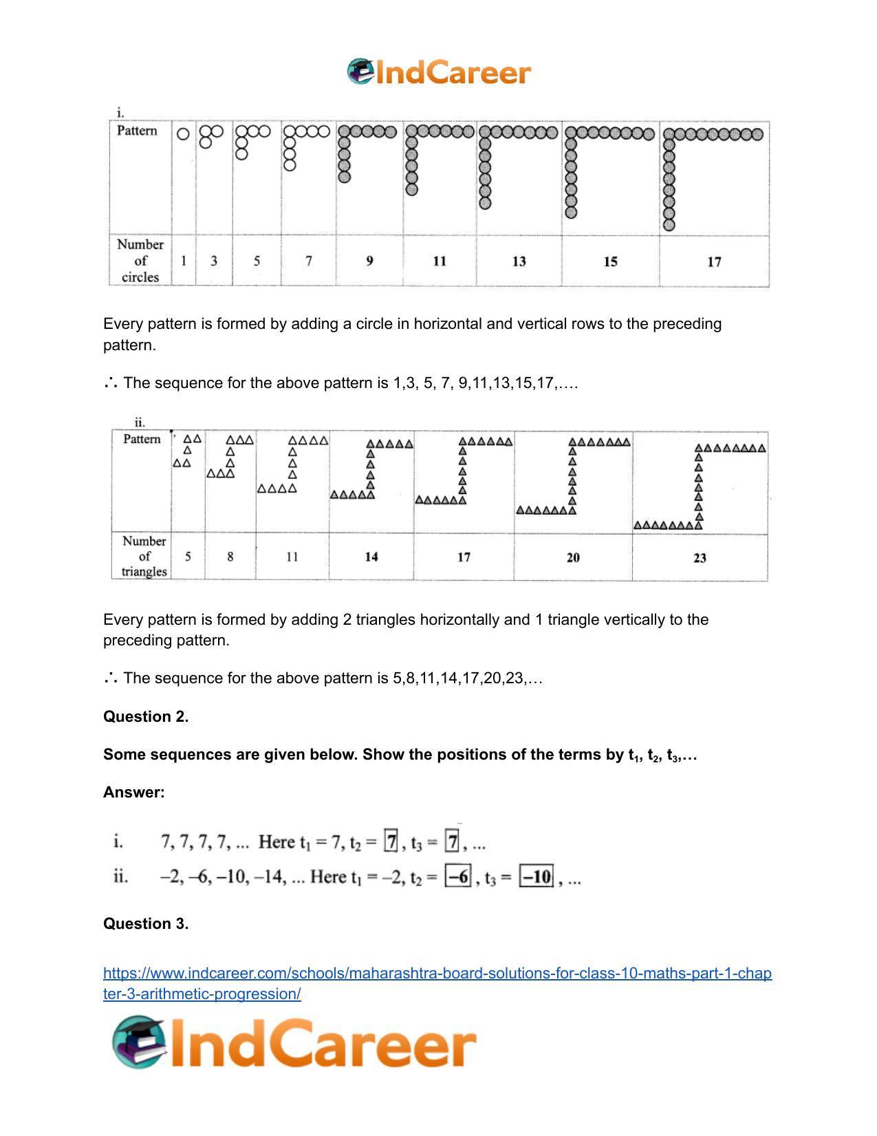 Maharashtra Board Solutions for Class 10-Maths (Part 1): Chapter 3- Arithmetic Progression - Page 10