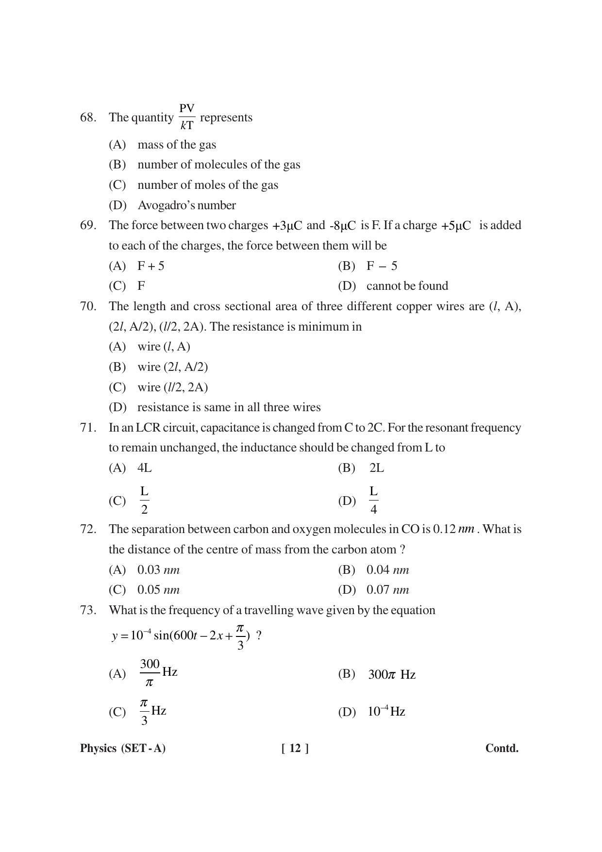 MBSE HSSLC Physics Sample Paper - Page 12