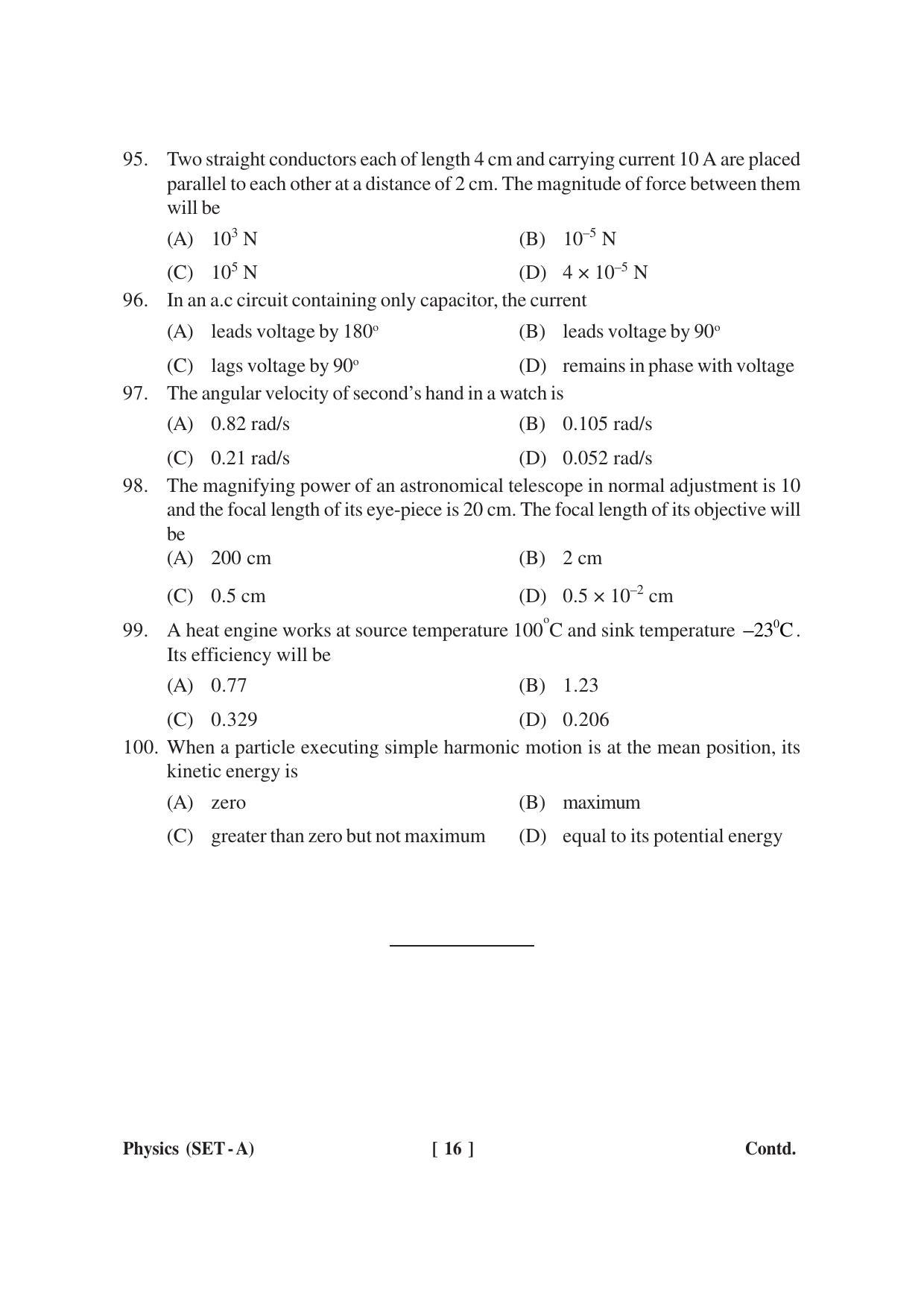 MBSE HSSLC Physics Sample Paper - Page 16