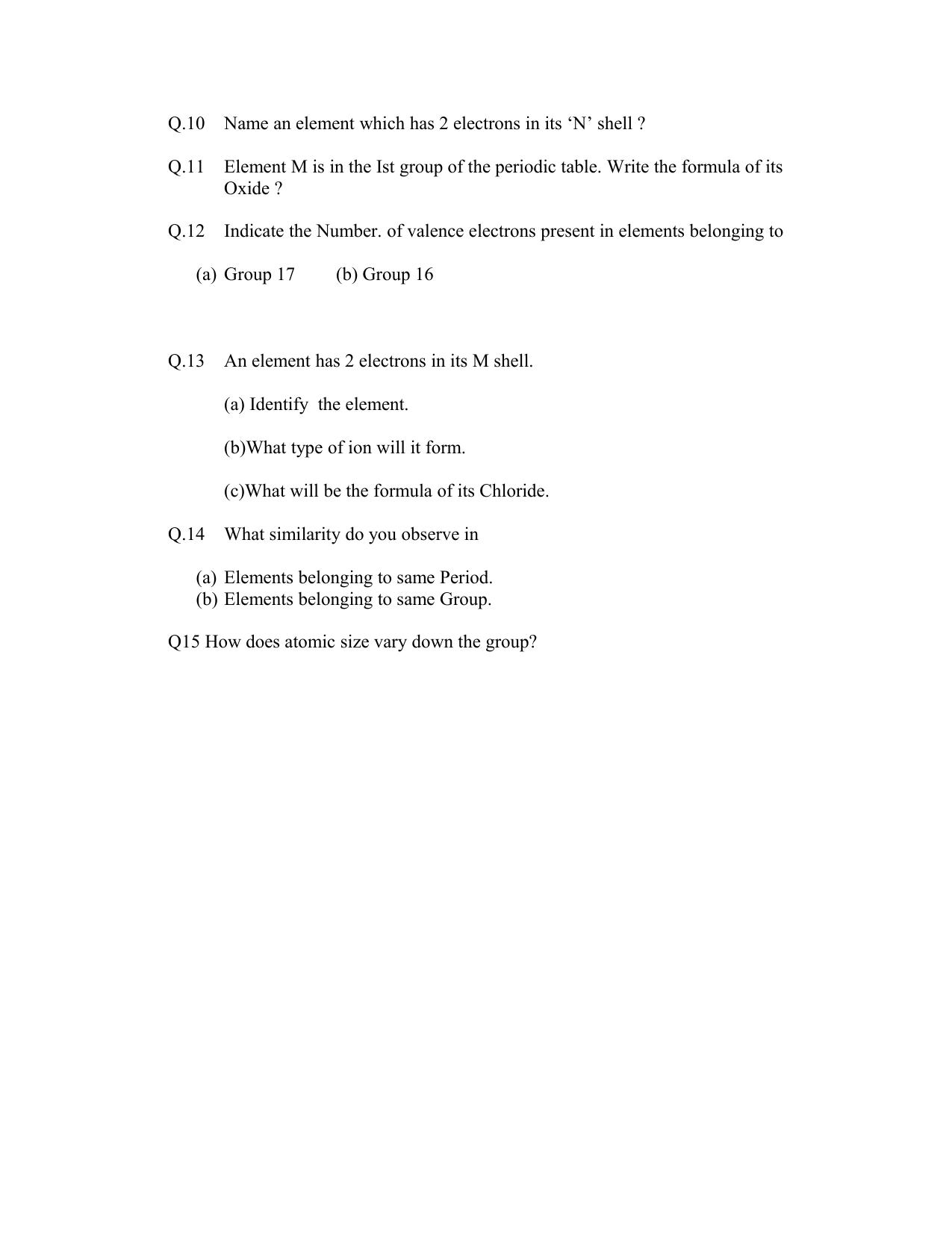 CBSE Worksheets for Class 10 Chemistry SA2 Assignment 2 - Page 2