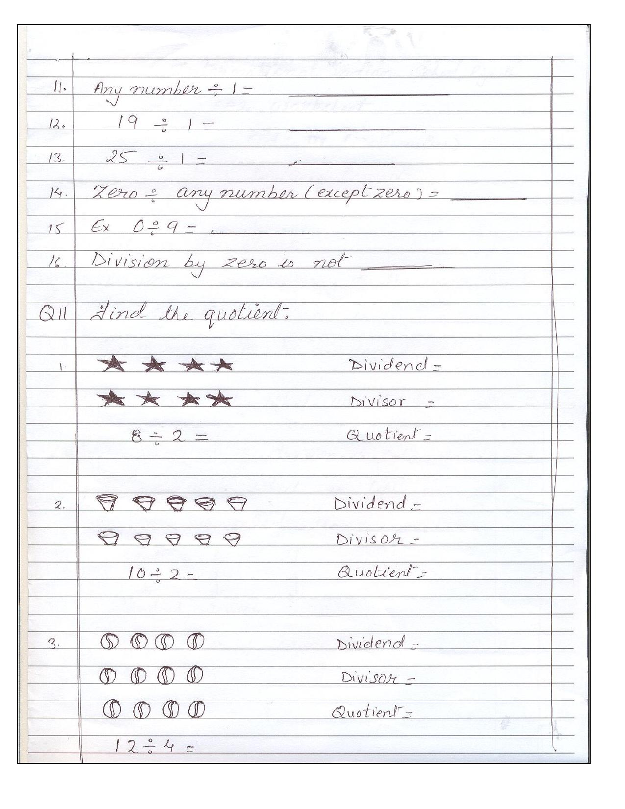 Worksheet for Class 3 Mathematics Division Concepts Assignment 1 - Page 2