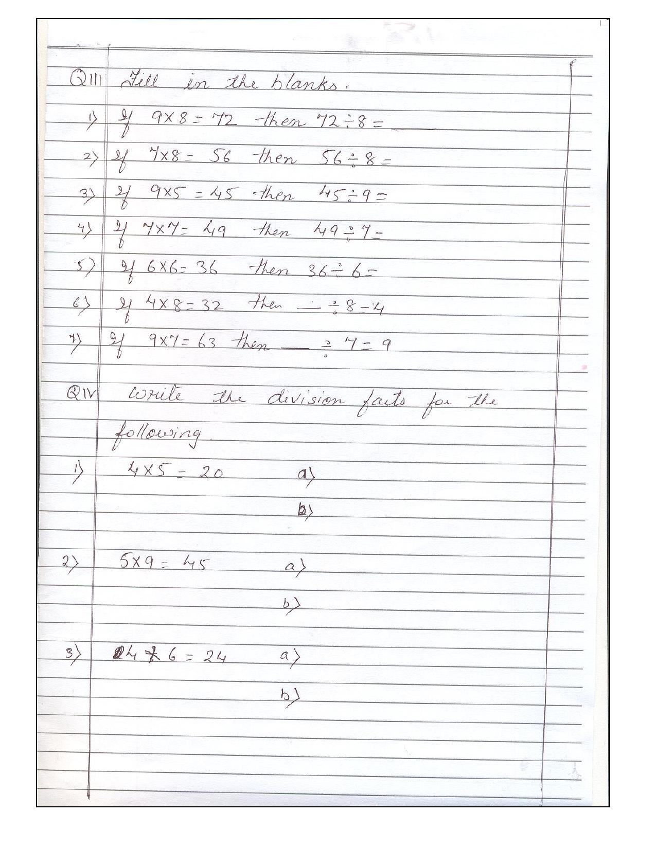 Worksheet for Class 3 Mathematics Division Concepts Assignment 1 - Page 4