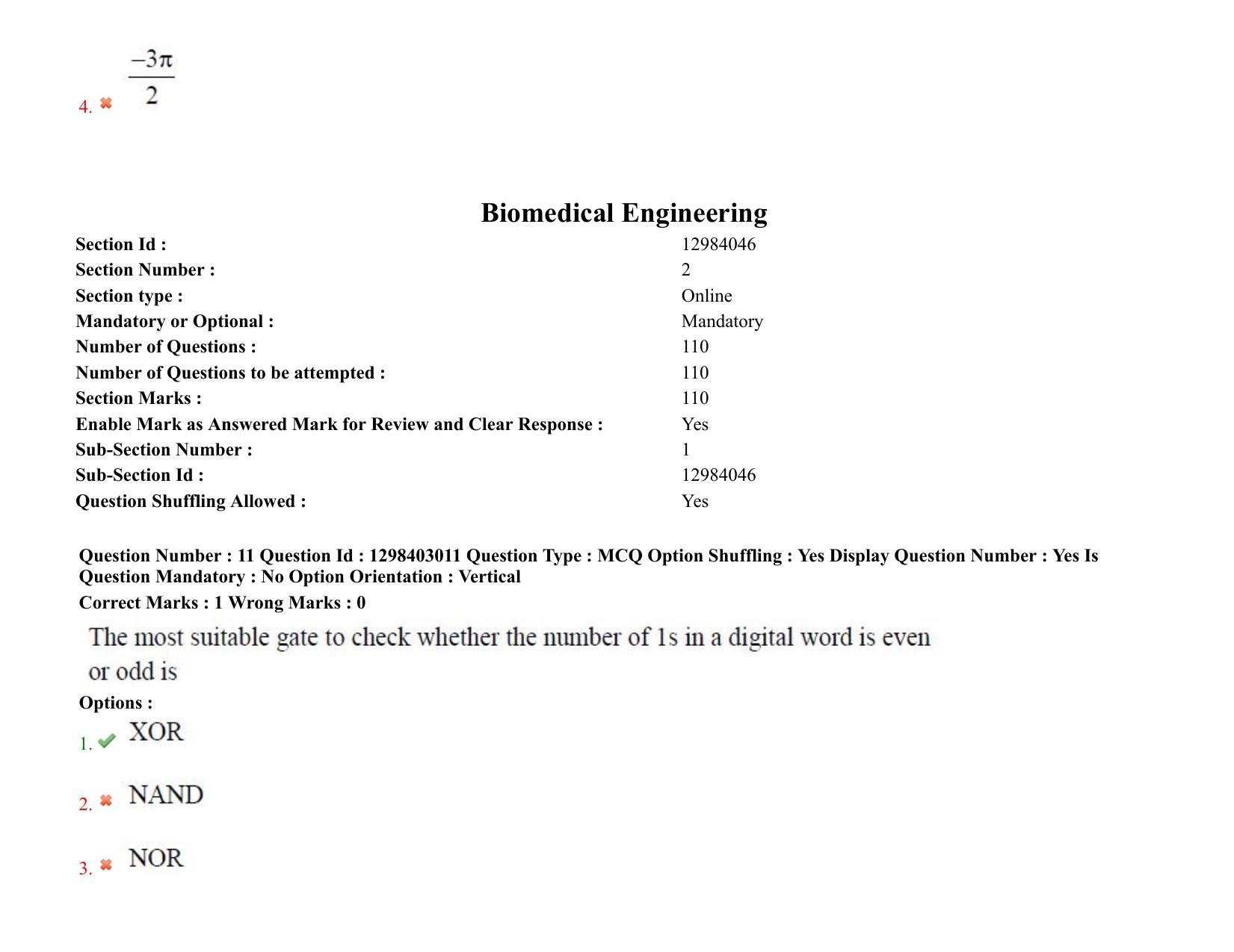 TS PGECET 2021: (BM) Biomedical Engineering Question Papers - Page 9