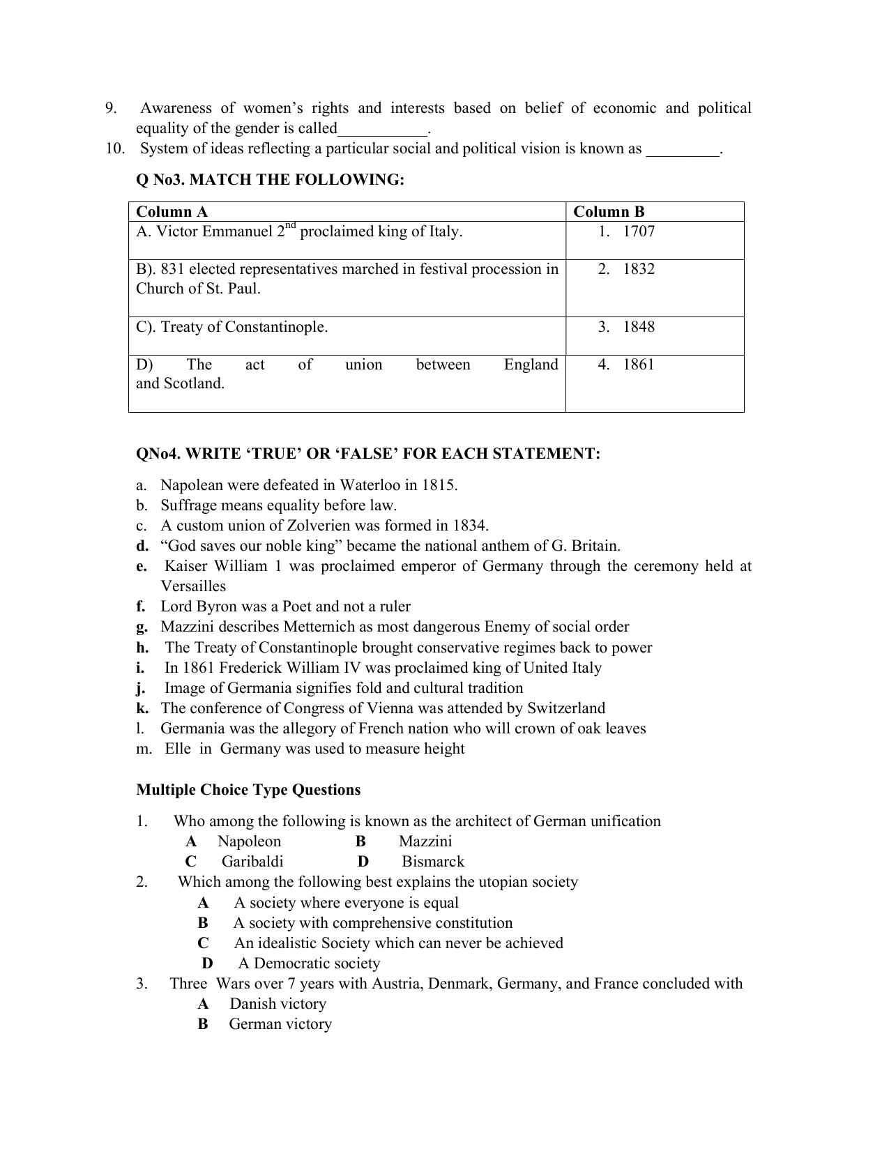 JKBOSE Class 10 Social Science Question Bank - Page 2