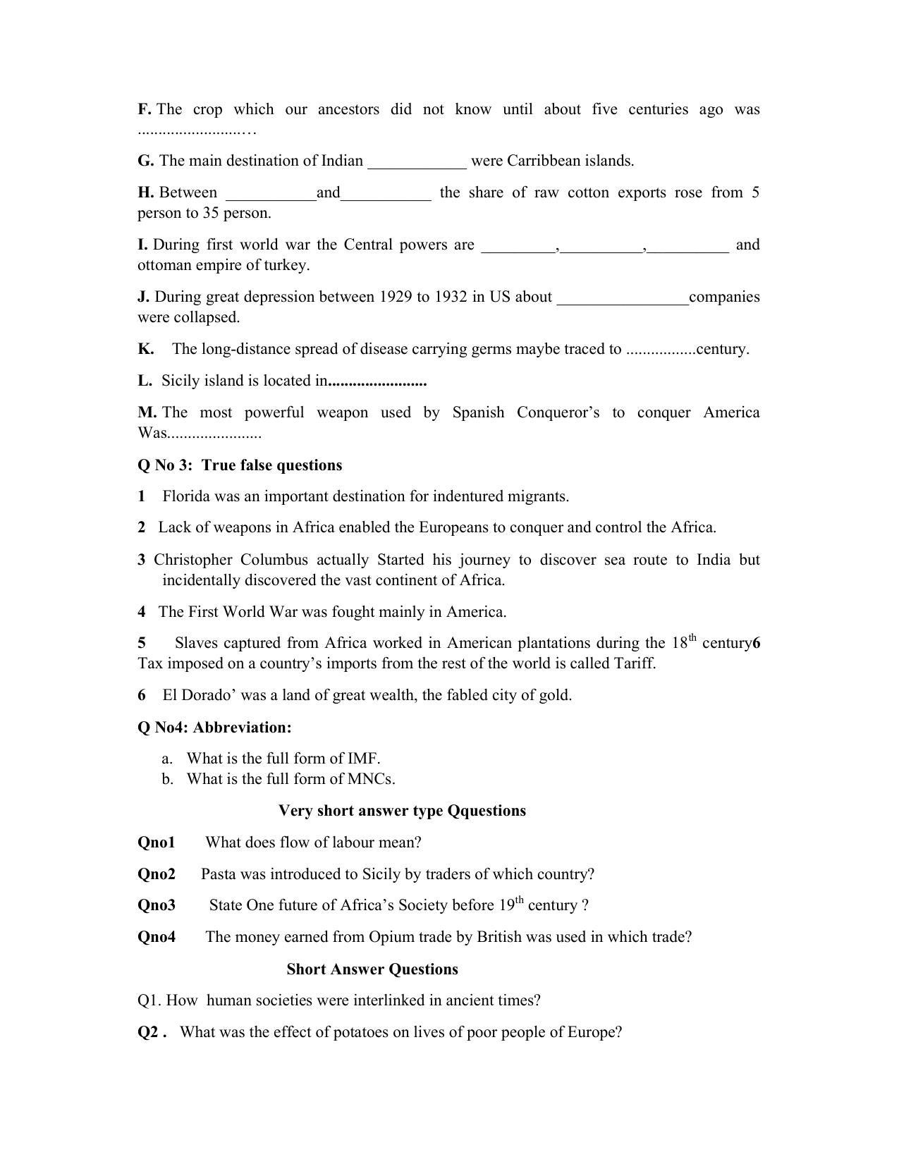 JKBOSE Class 10 Social Science Question Bank - Page 12