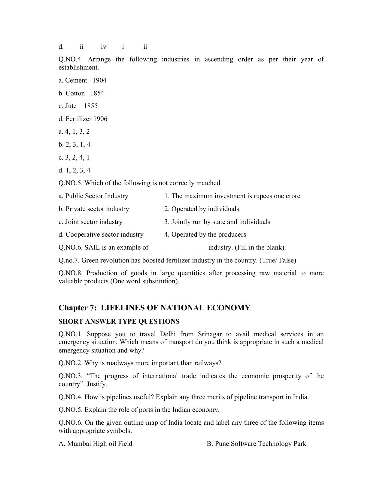 JKBOSE Class 10 Social Science Question Bank - Page 28