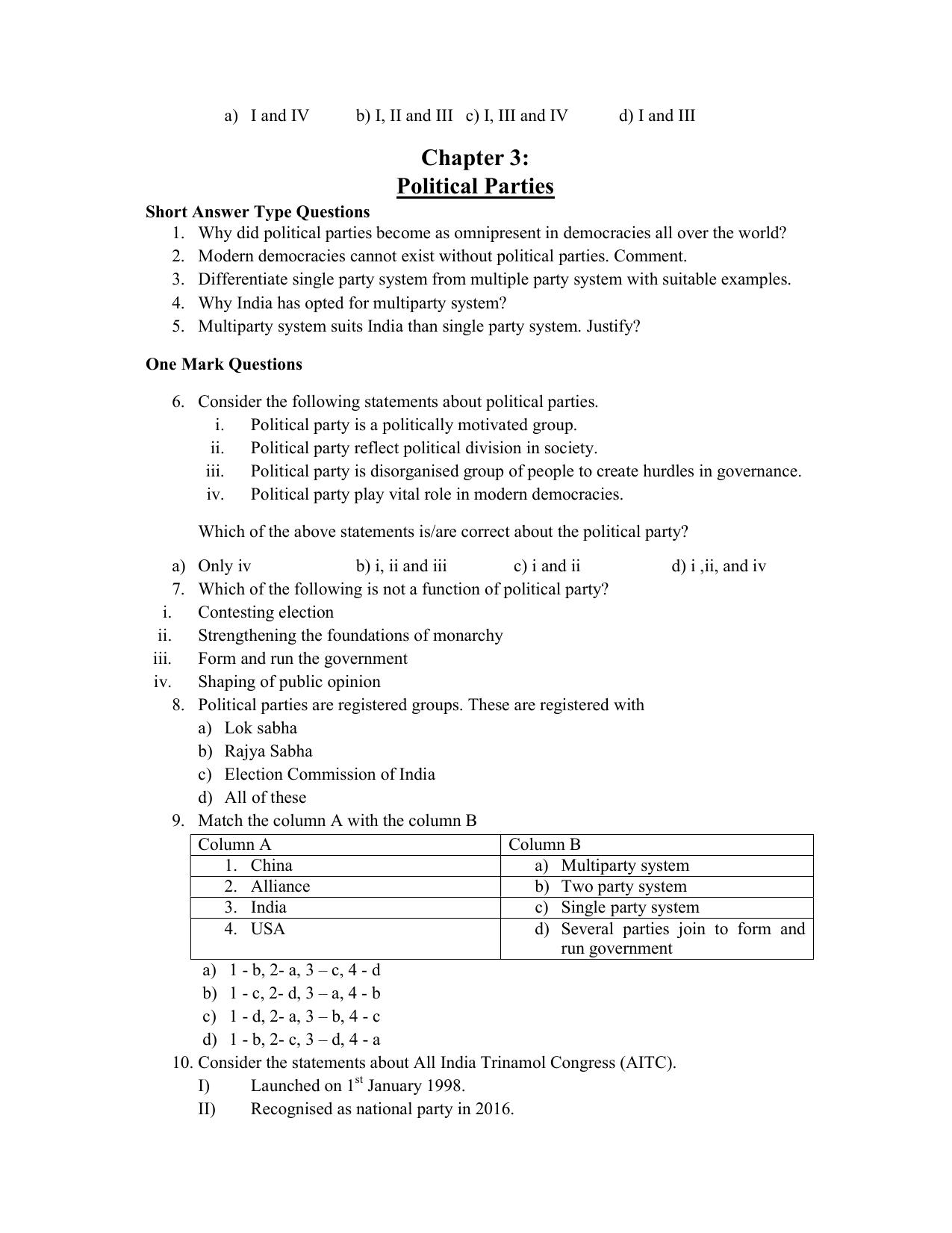 JKBOSE Class 10 Social Science Question Bank - Page 33