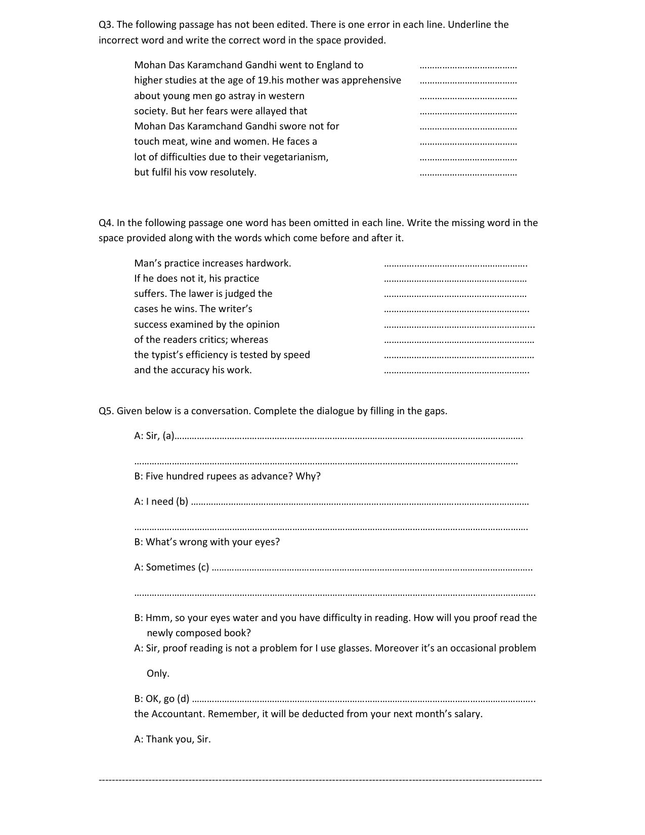 CBSE Worksheets for Class 9 English Assignment 22 - Page 2
