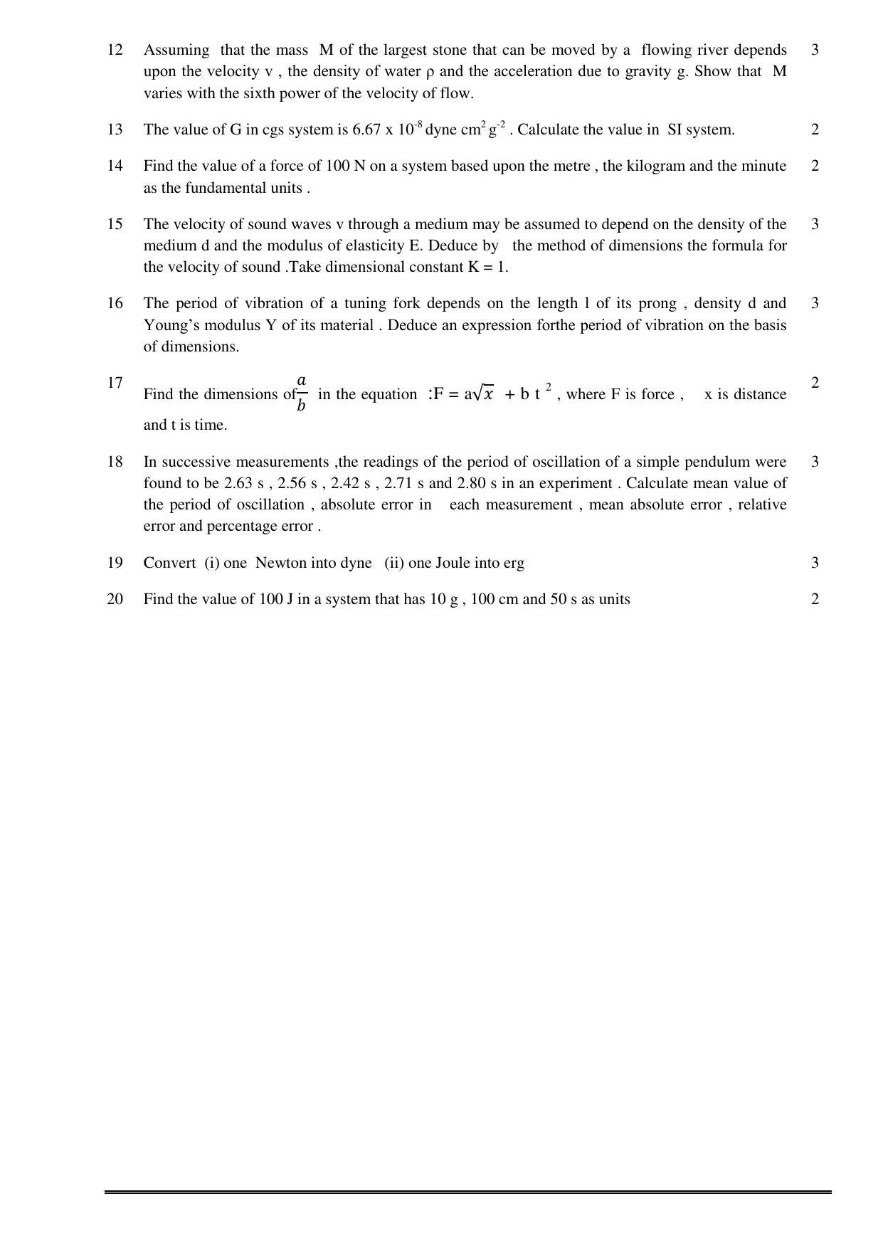 CBSE Worksheets for Class 11 Physics Physical World Assignment 4 - Page 3