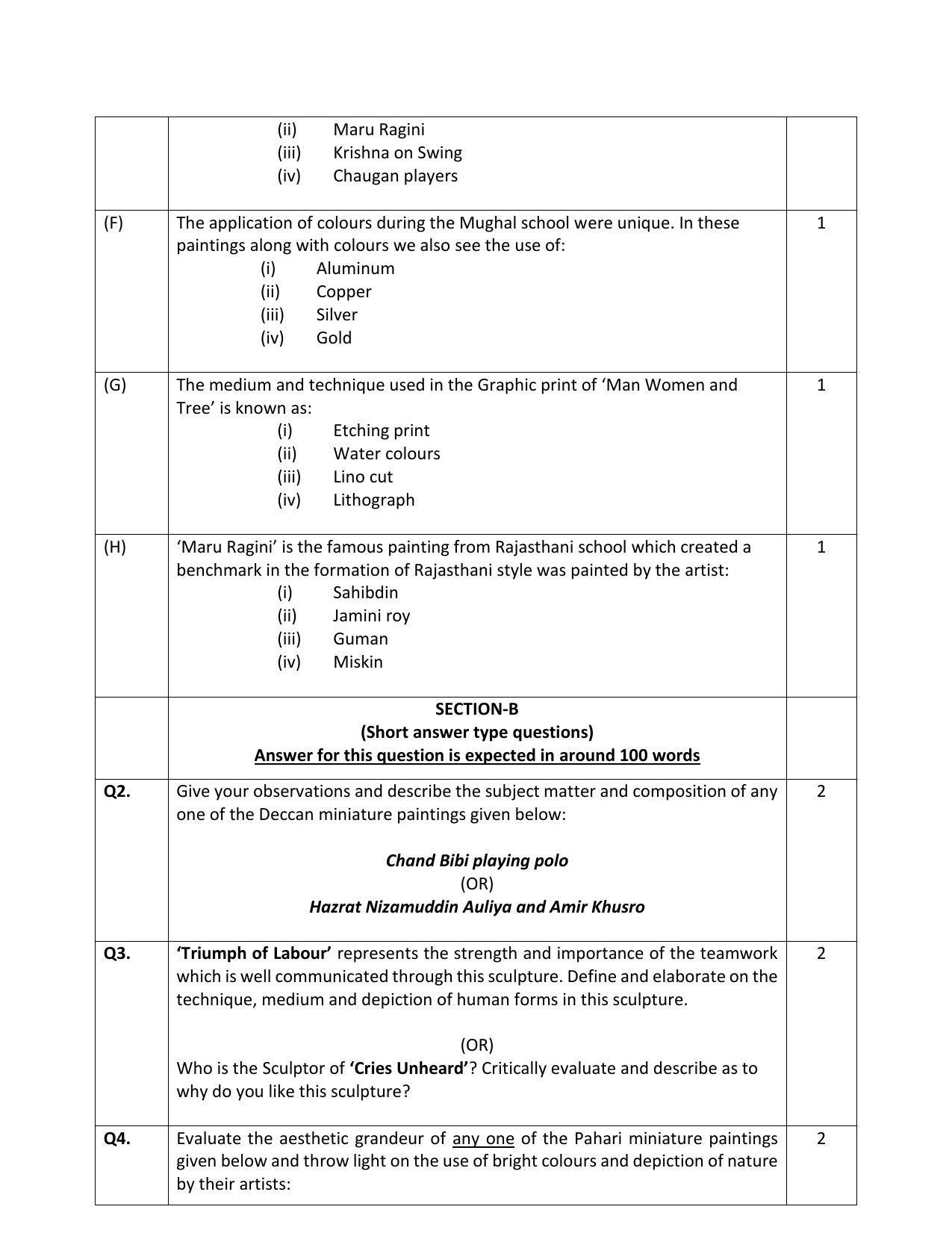 CBSE Class 12 Graphic Sample Paper 2023 - Page 2