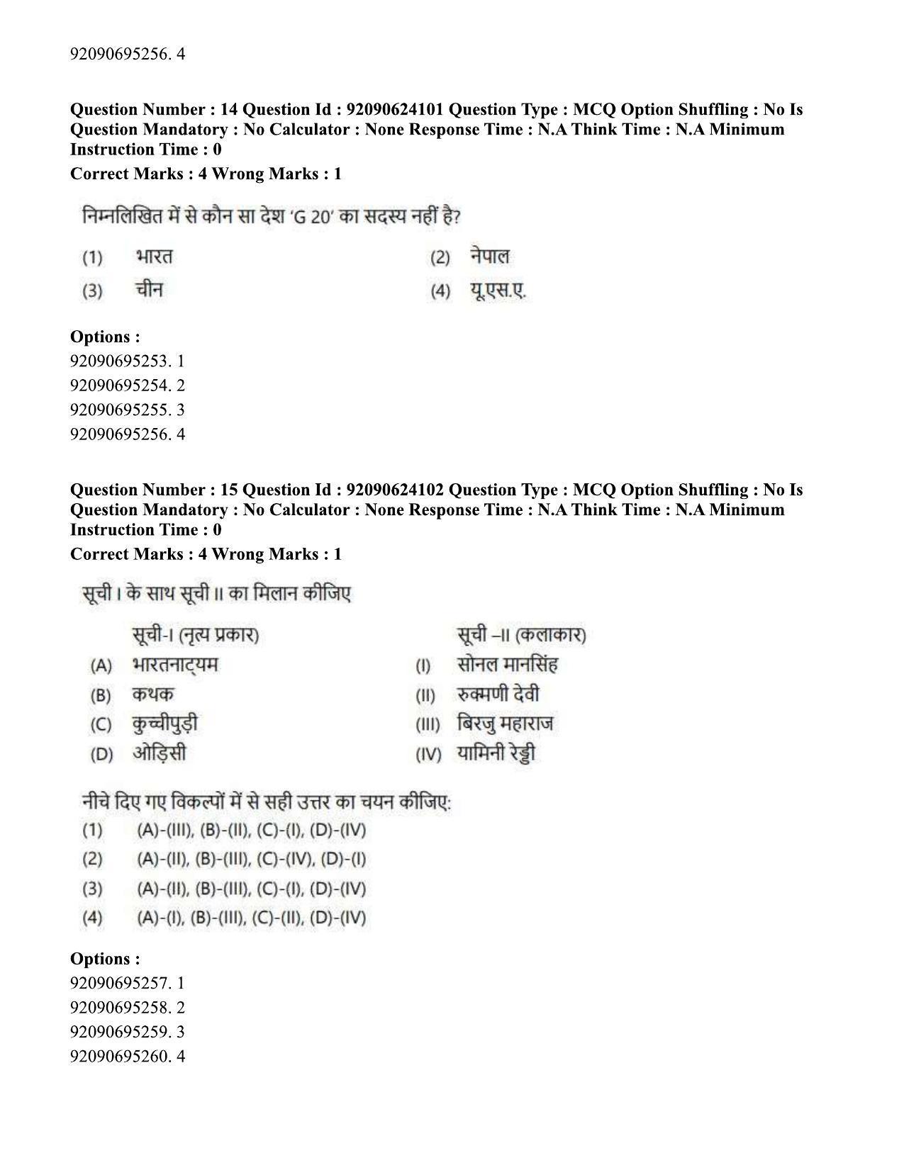CUET PG 2023: LAQP01 – English (Hin) - Shift 3 (24-06-2023) Question Paper  - Page 15