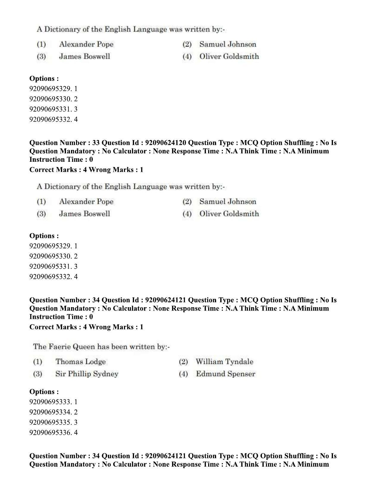 CUET PG 2023: LAQP01 – English (Hin) - Shift 3 (24-06-2023) Question Paper  - Page 31