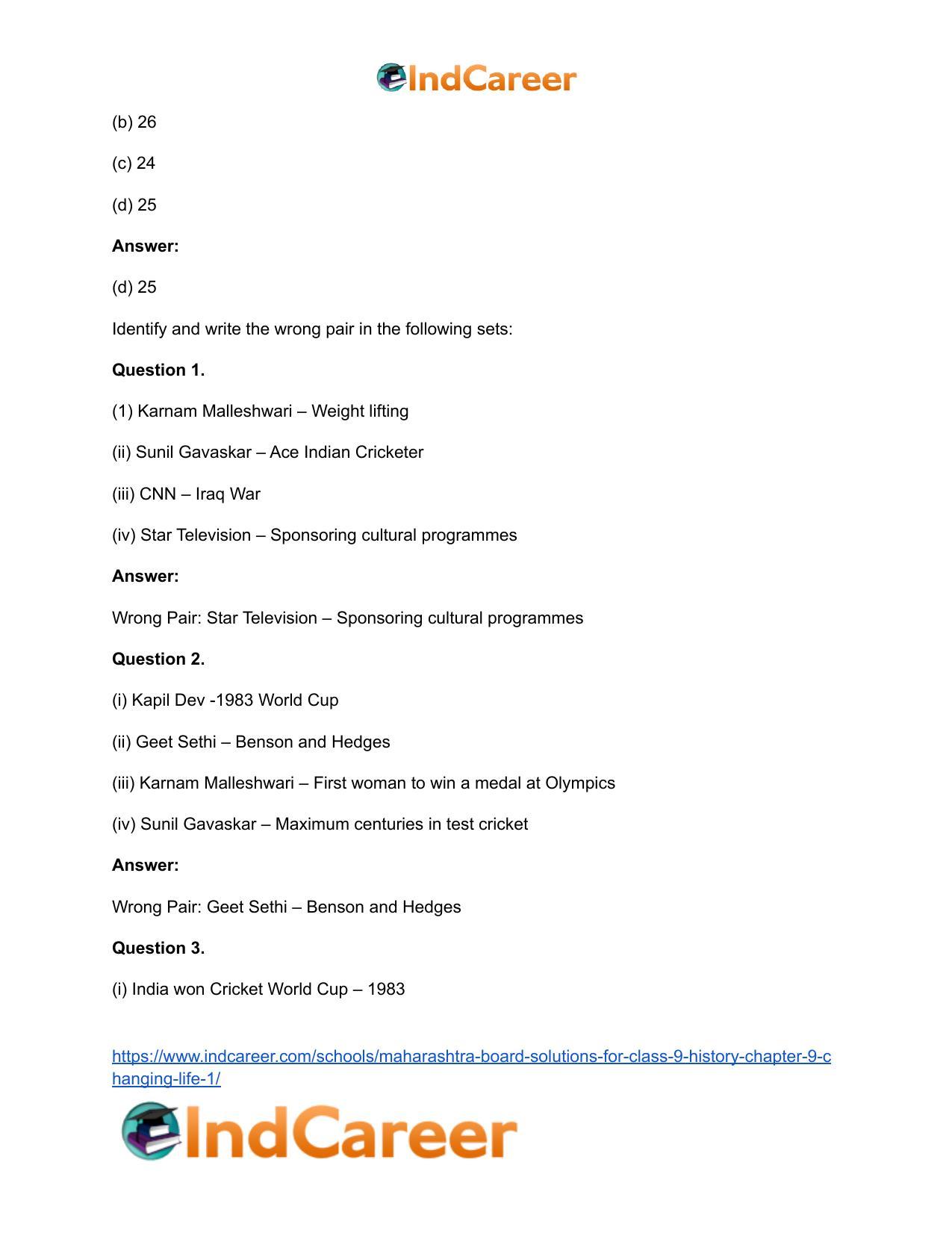 Maharashtra Board Solutions for Class 9- History: Chapter 10- Changing Life 2 - Page 8