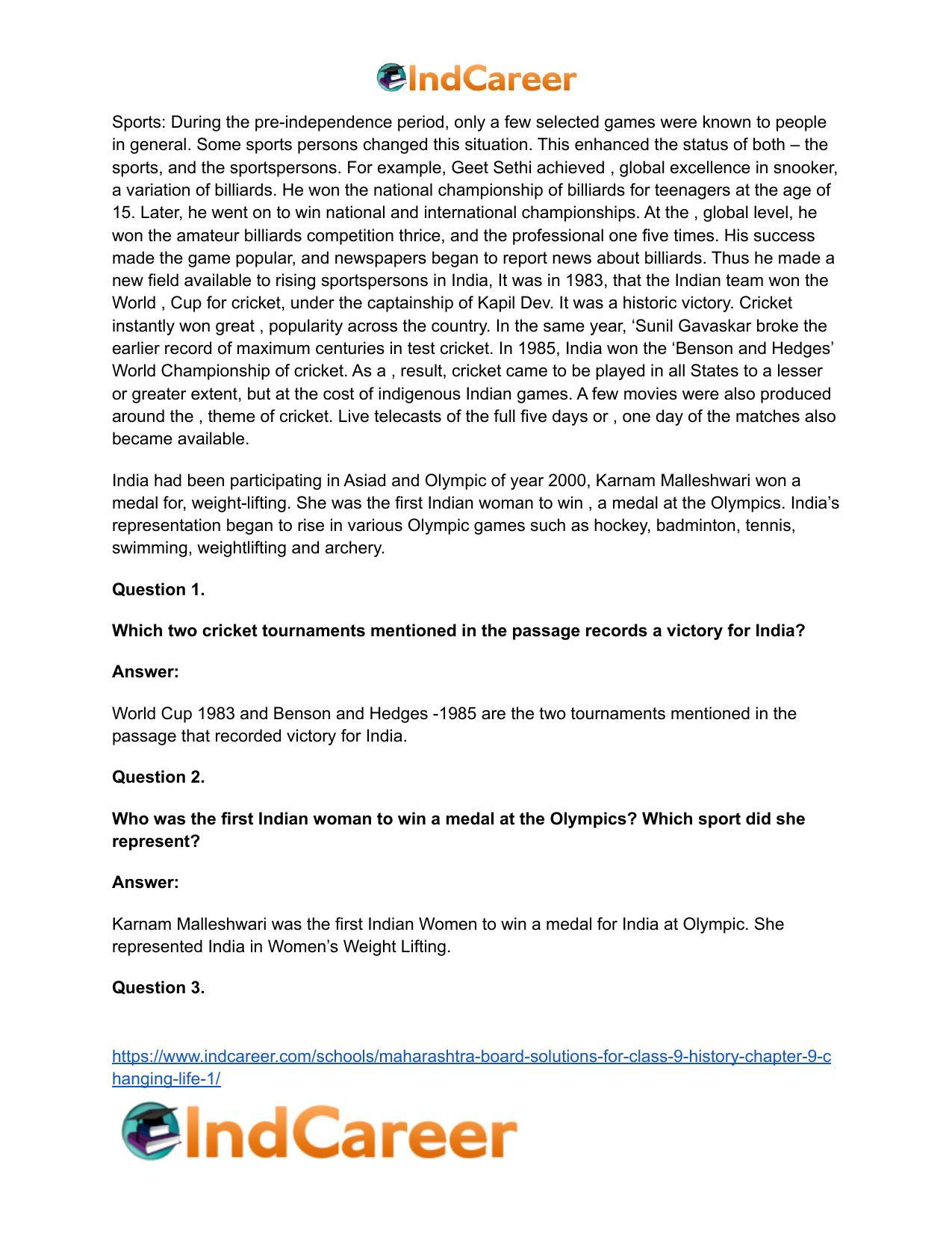 Maharashtra Board Solutions for Class 9- History: Chapter 10- Changing Life 2 - Page 11