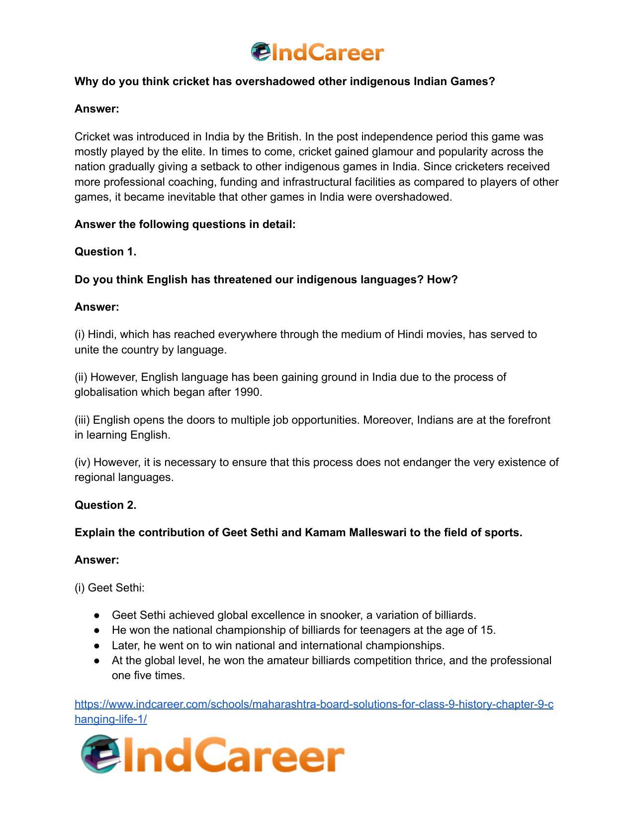 Maharashtra Board Solutions for Class 9- History: Chapter 10- Changing Life 2 - Page 12