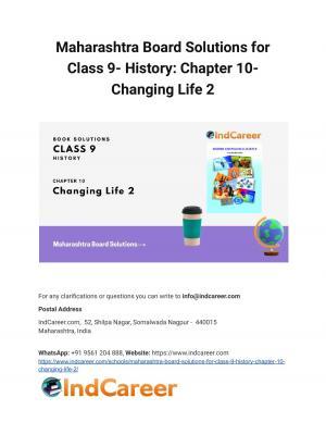 Maharashtra Board Solutions for Class 9- History: Chapter 10- Changing Life 2