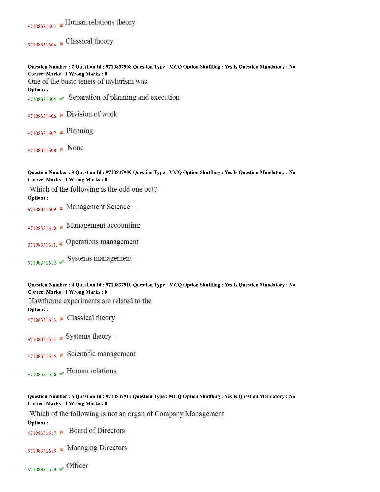 TS CPGET 2020 Master of Human Resource Management (MHRM) (Shift 2) Question Paper with Answer Key - Page 2