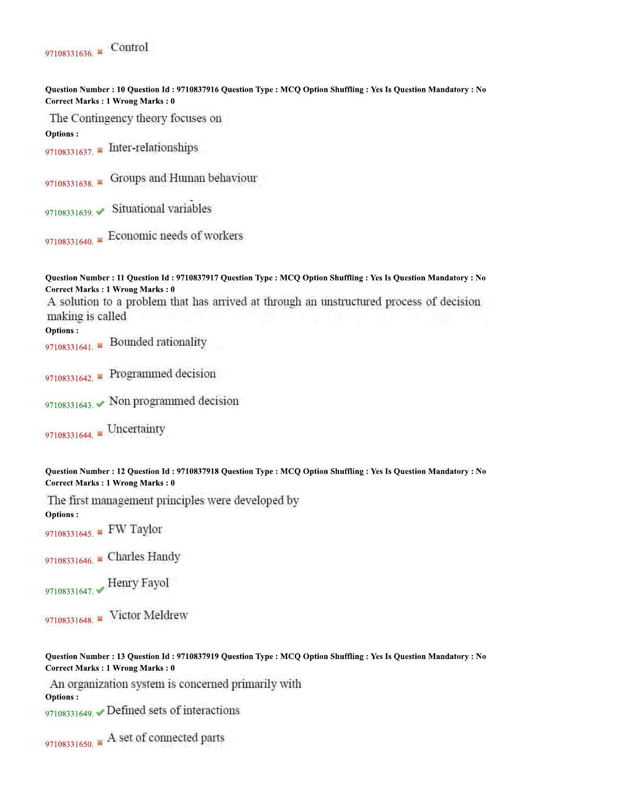 TS CPGET 2020 Master of Human Resource Management (MHRM) (Shift 2) Question Paper with Answer Key - Page 4
