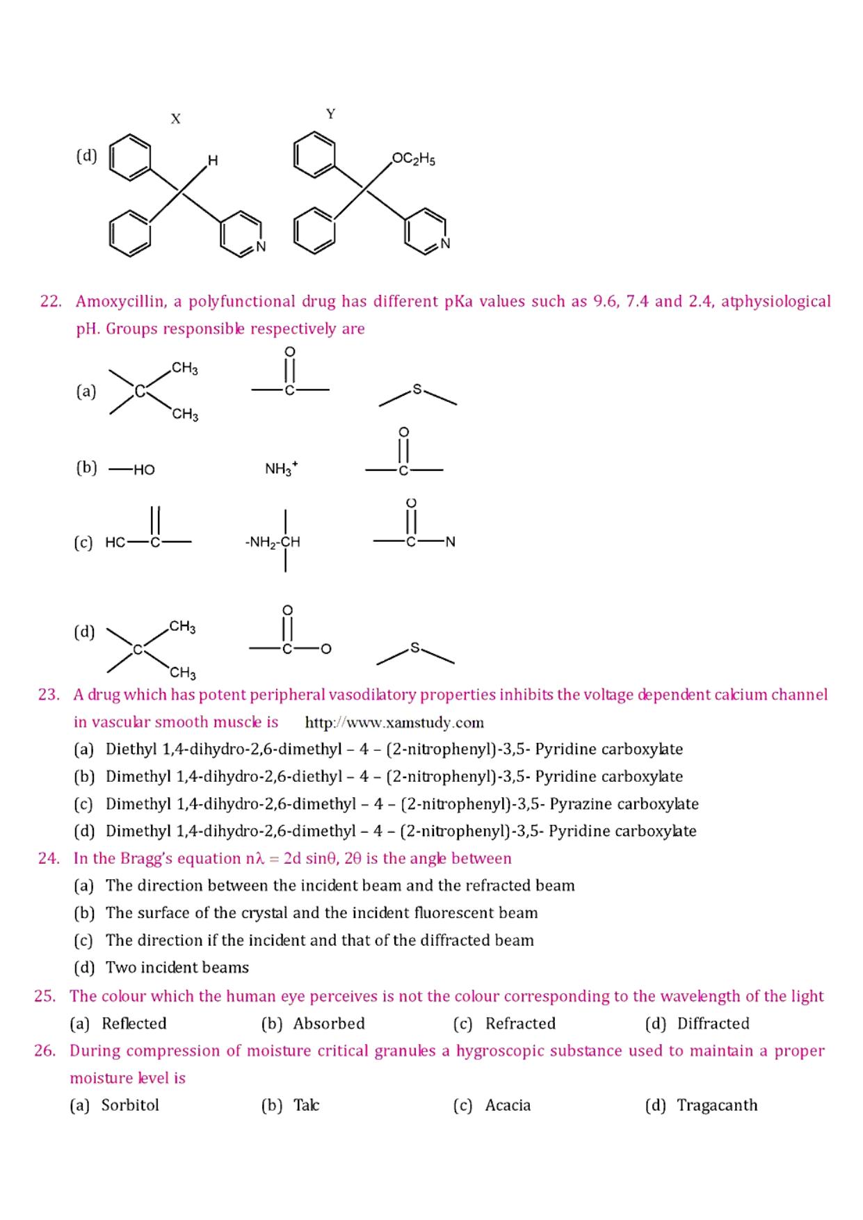 GPAT 2006 Question Paper with Answer Key - Page 4