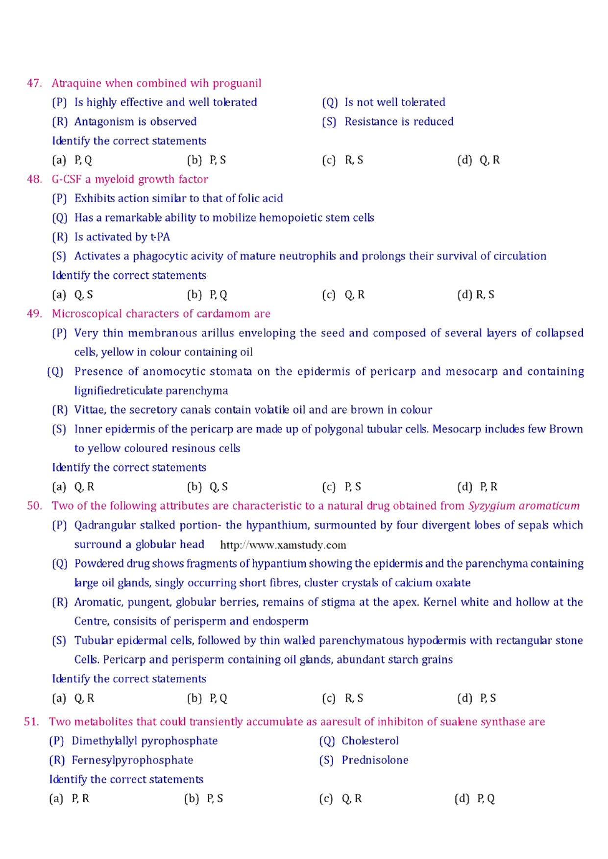 GPAT 2006 Question Paper with Answer Key - Page 8