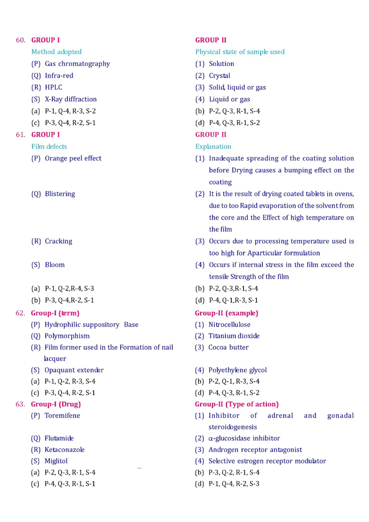 GPAT 2006 Question Paper with Answer Key - Page 11