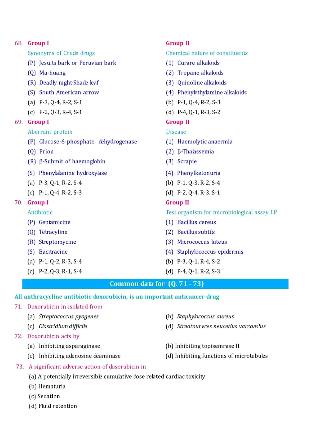 GPAT 2006 Question Paper with Answer Key - Page 13