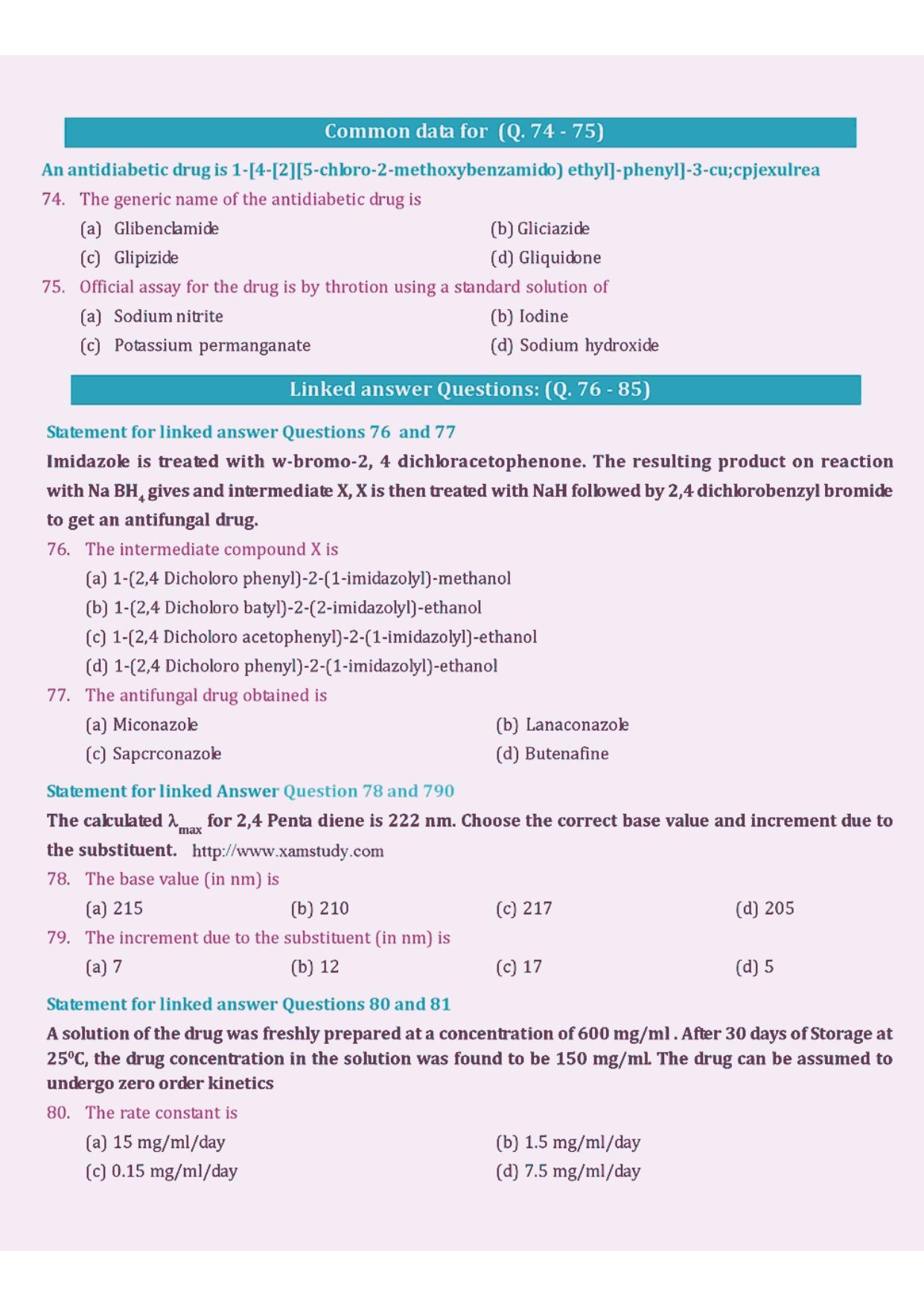 GPAT 2006 Question Paper with Answer Key - Page 14