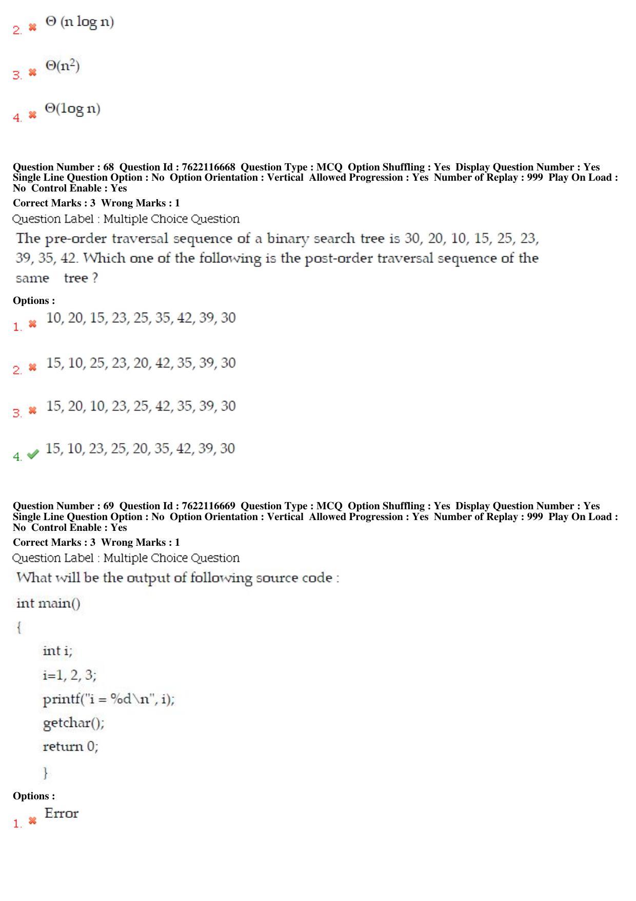 BHU RET Computer Science 2019 Question Paper - Page 35