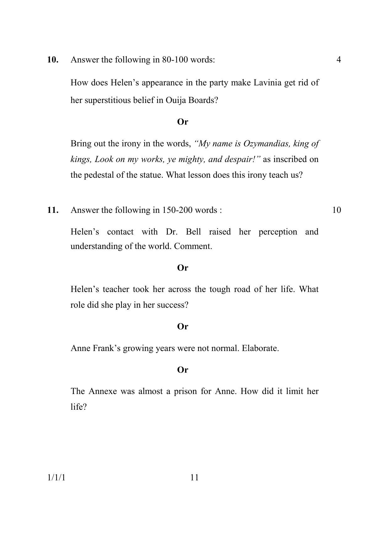 CBSE Class 10 1-1-1 ENGLISH COMMUNICATIVE 2016 Question Paper - Page 11
