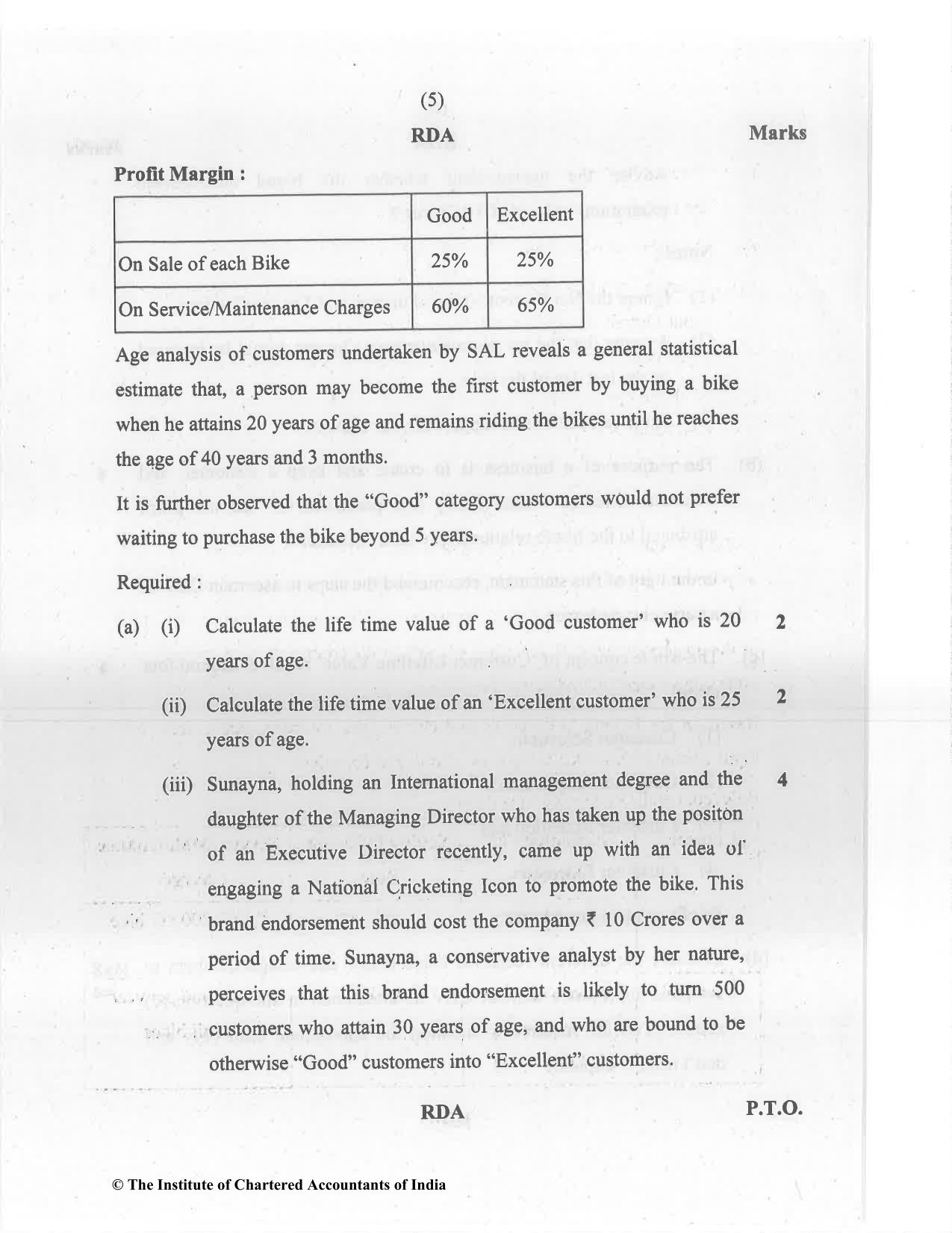 CA Final Dec 2021 Question Paper - Paper 5 – Strategic Cost Management and Performance Evaluation - Page 5