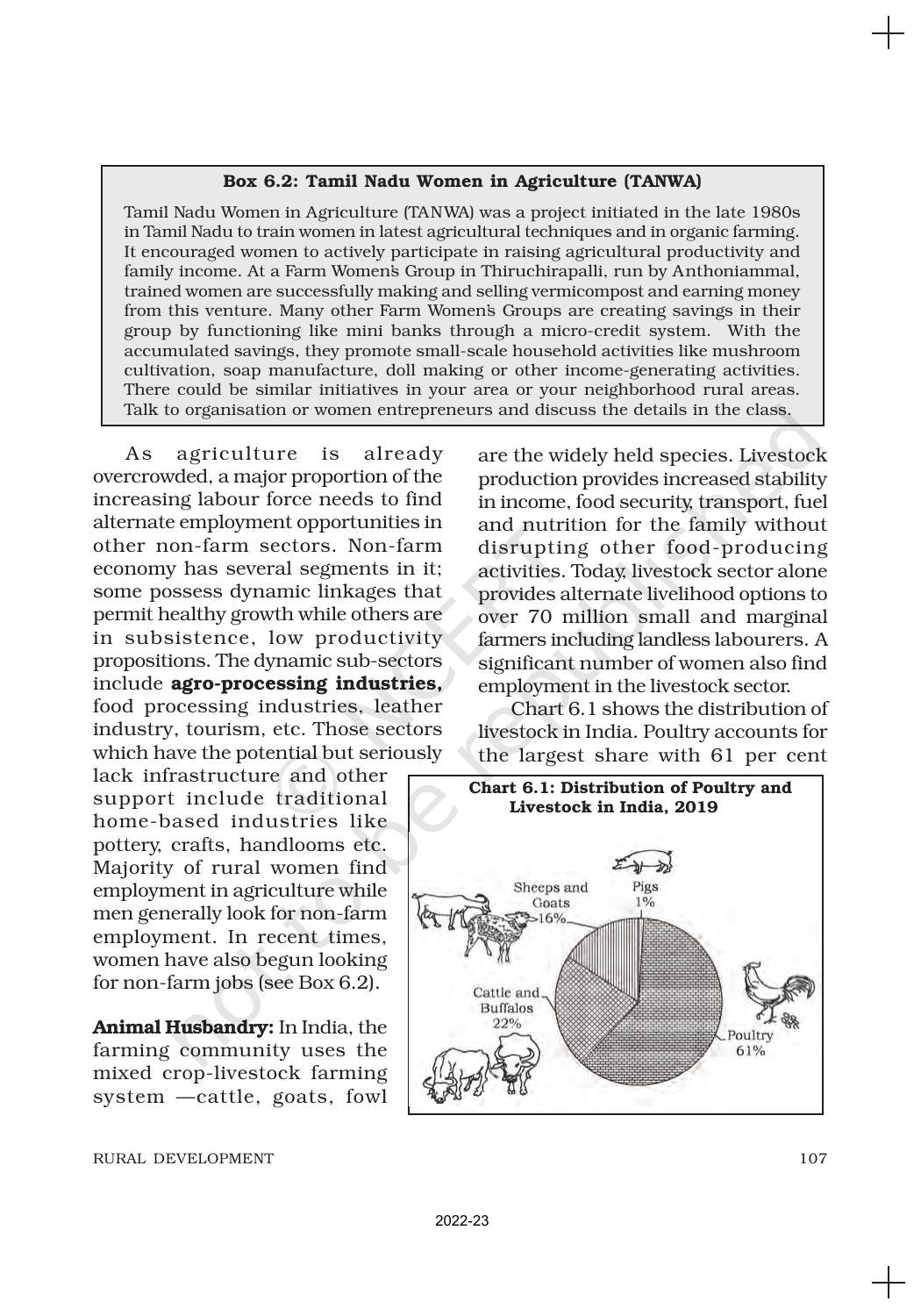 NCERT Book for Class 11 Economics (Indian Economics) Chapter 6 Rural Development - Page 9