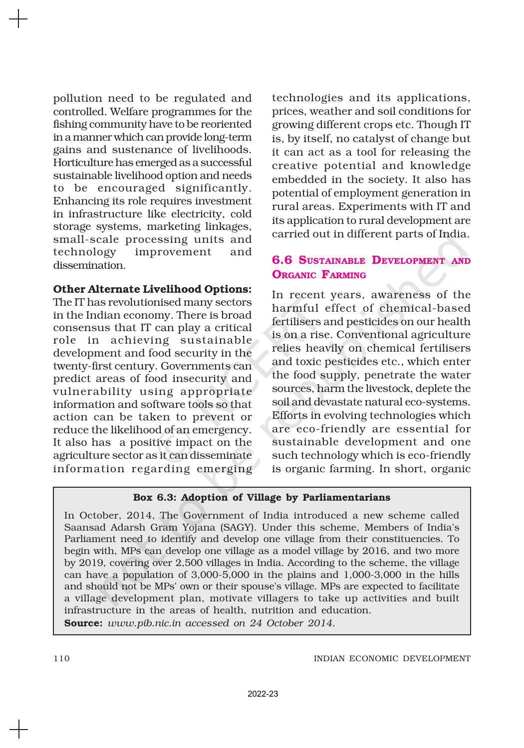 NCERT Book for Class 11 Economics (Indian Economics) Chapter 6 Rural Development - Page 12