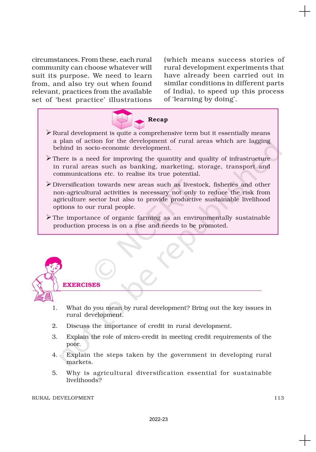NCERT Book for Class 11 Economics (Indian Economics) Chapter 6 Rural Development - Page 15